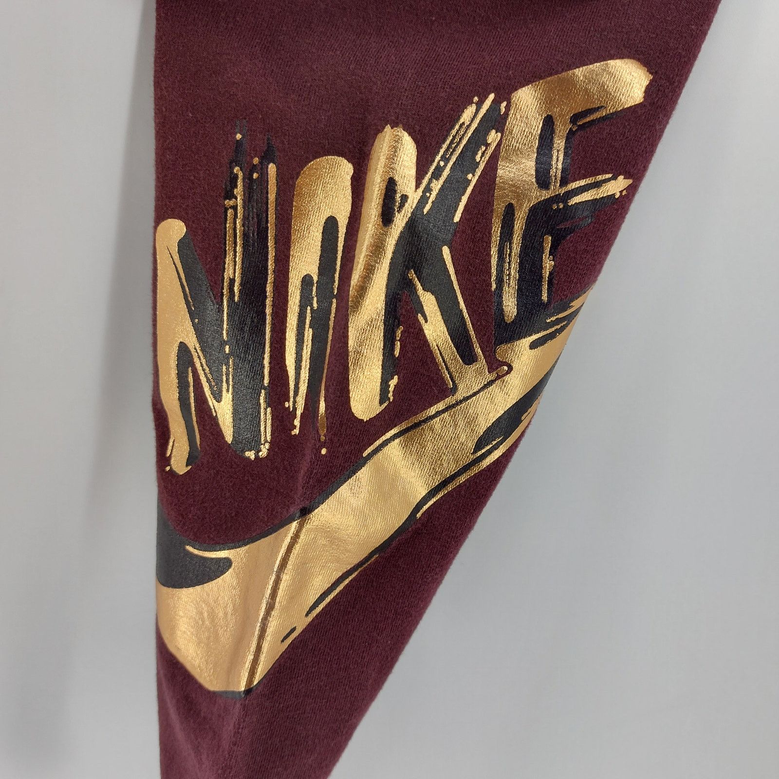 Nike Nike Athletic Leggings Size XS Burgundy Red Gold Print Sport Size 22" - 5 Thumbnail