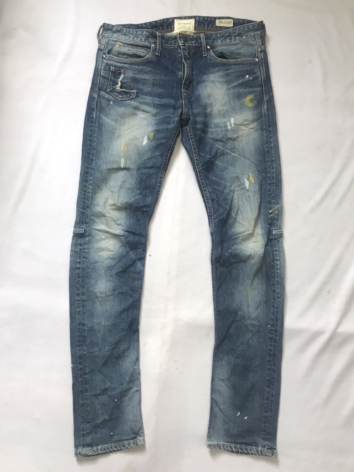 Jimmy Taverniti - Blackie Fade Washed Splattered Paint Jeans