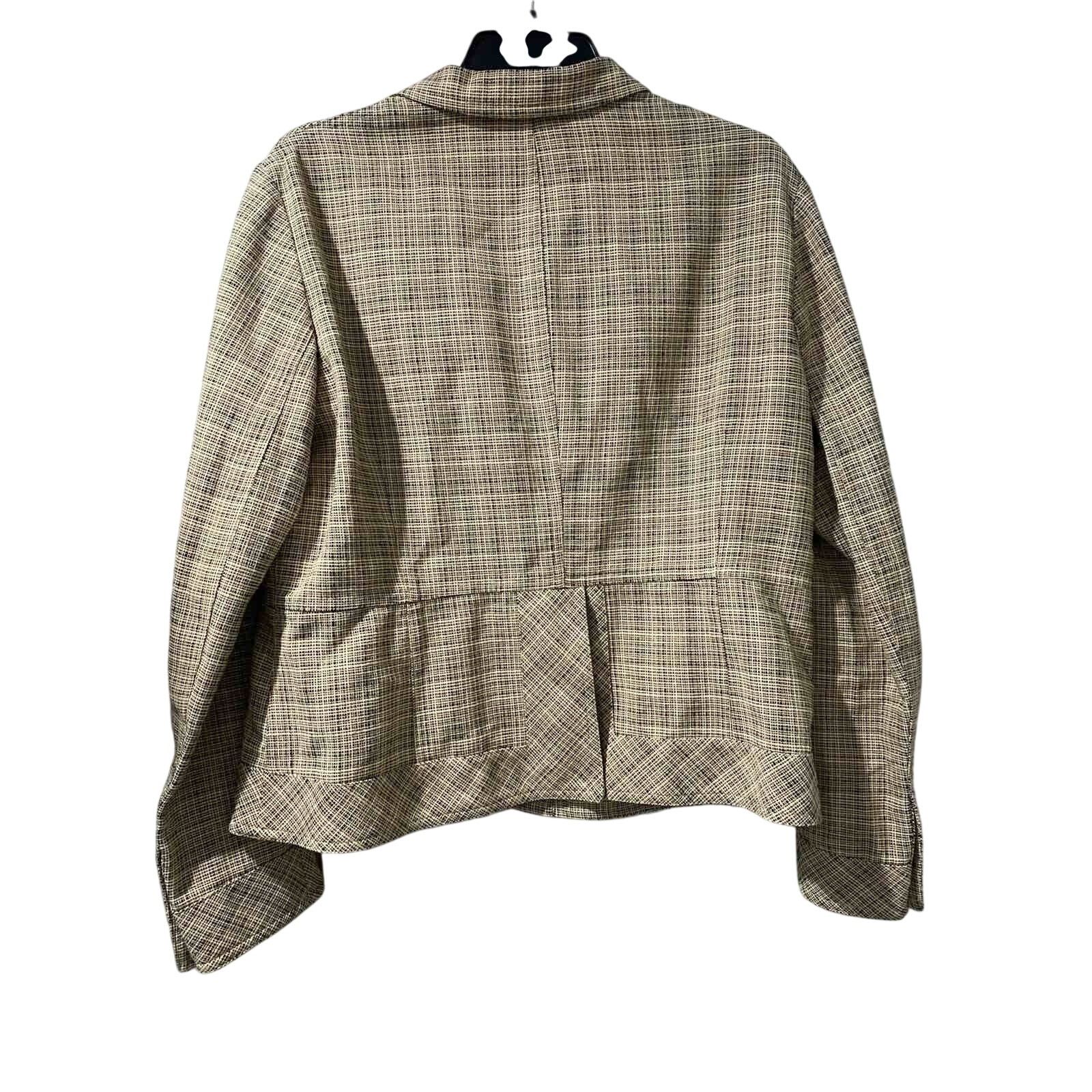Anne Klein Anne Klein Womens Blazer Plaid Double-Button Size 16 A001604 Size XXL / US 16-18 / IT 52-54 - 2 Thumbnail