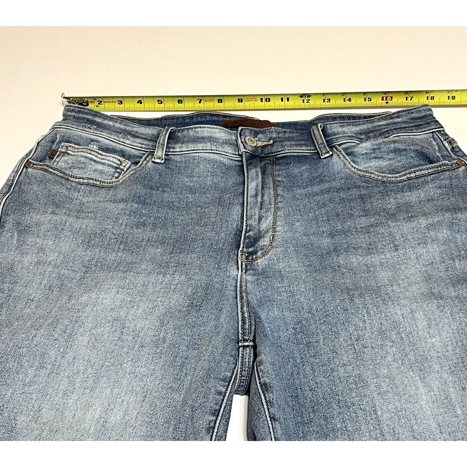 Vintage Judy Blue Jeans Womens 18W Bootcut High Rise Denim Blue Stretch 5-Pocket Logo Size 25" / US 0 / IT 36 - 3 Thumbnail