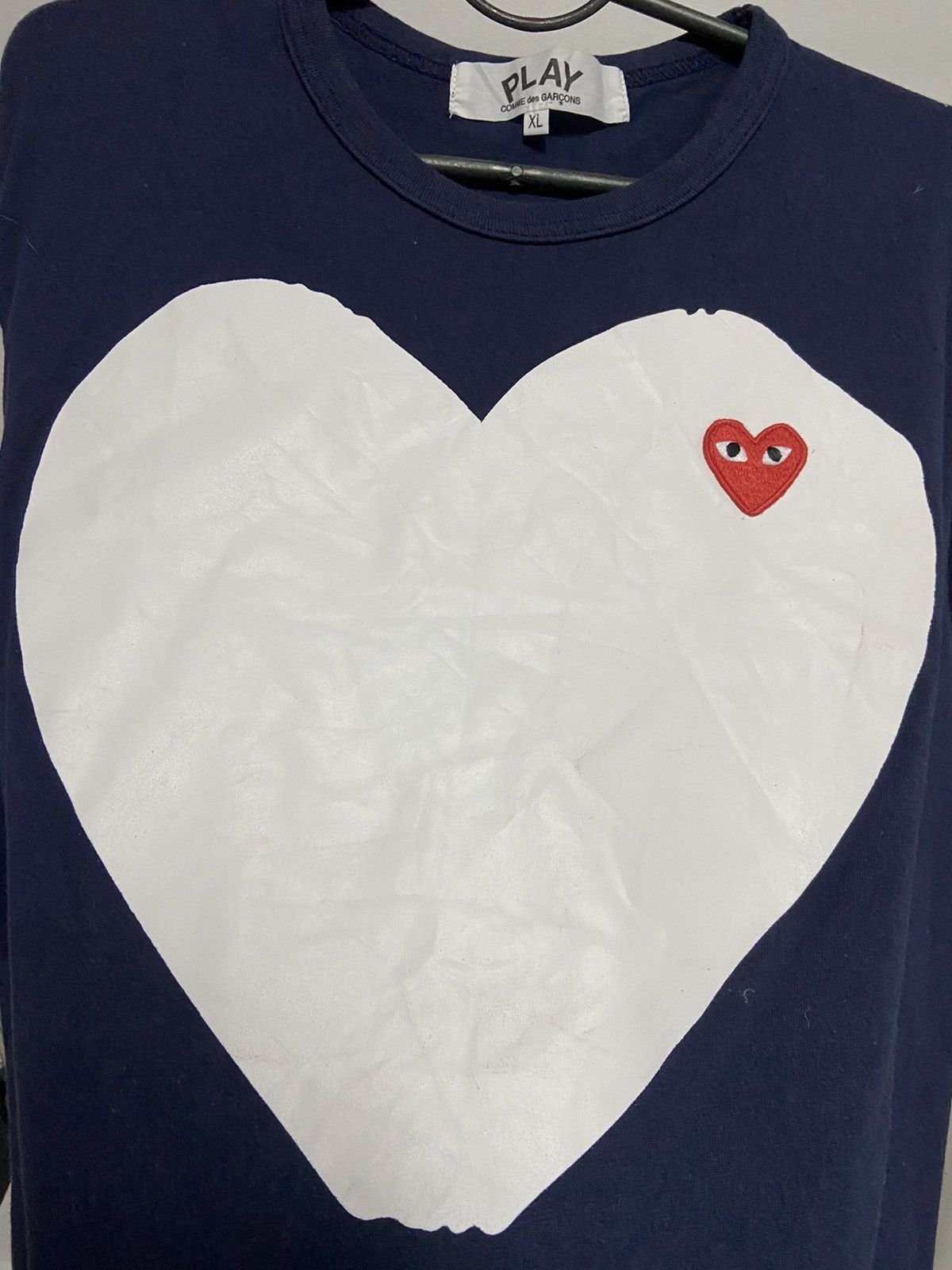 Comme des Garcons PLAY × Japanese Brand × Vintage Play Come Des Garcons Vintage T Shirt big heart Logo Japan Size US L / EU 52-54 / 3 - 3 Thumbnail