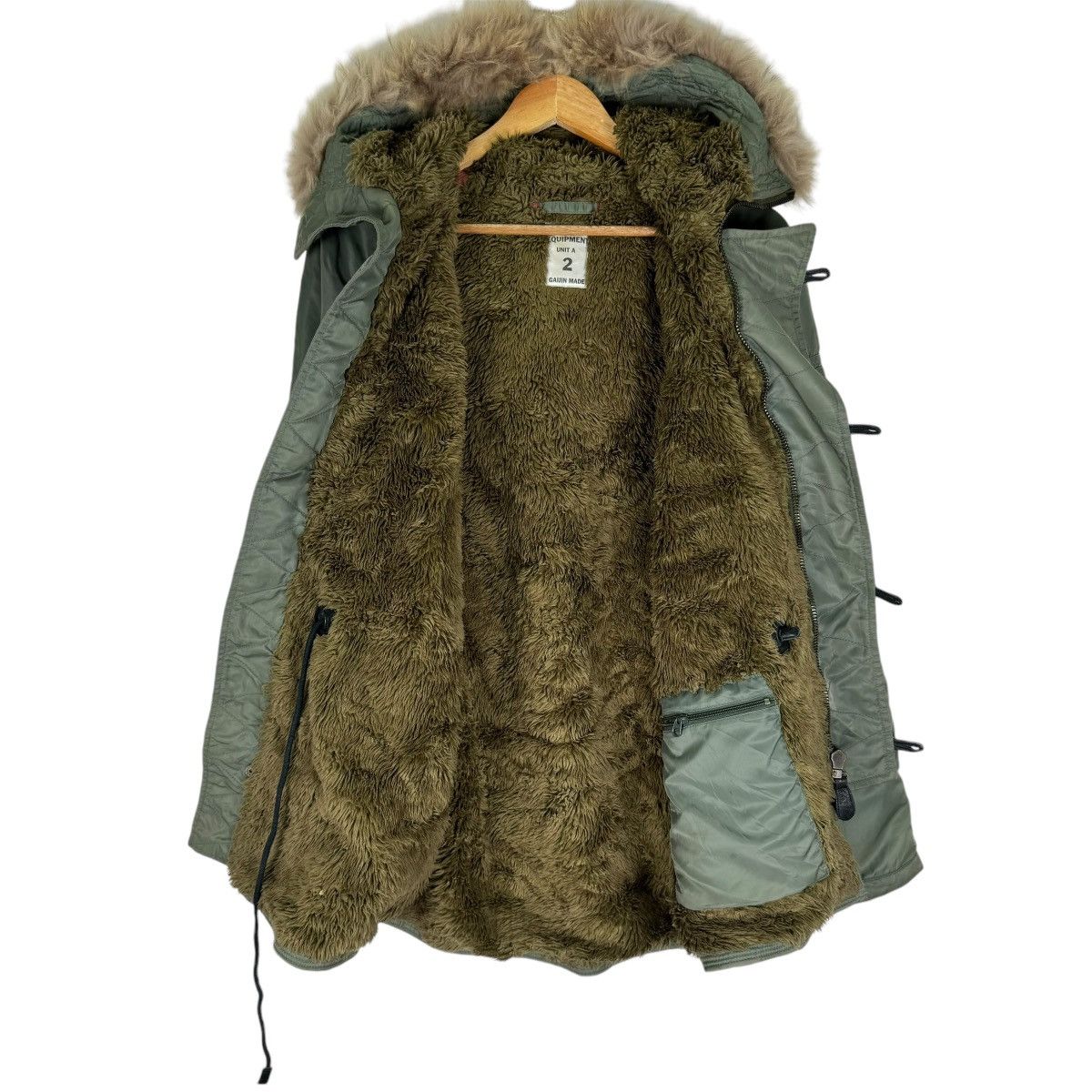 Blue Blue Japan ☀️GAIJIN MADE FUR HOODIE MILITARY PARKA JACKET Size US M / EU 48-50 / 2 - 7 Thumbnail