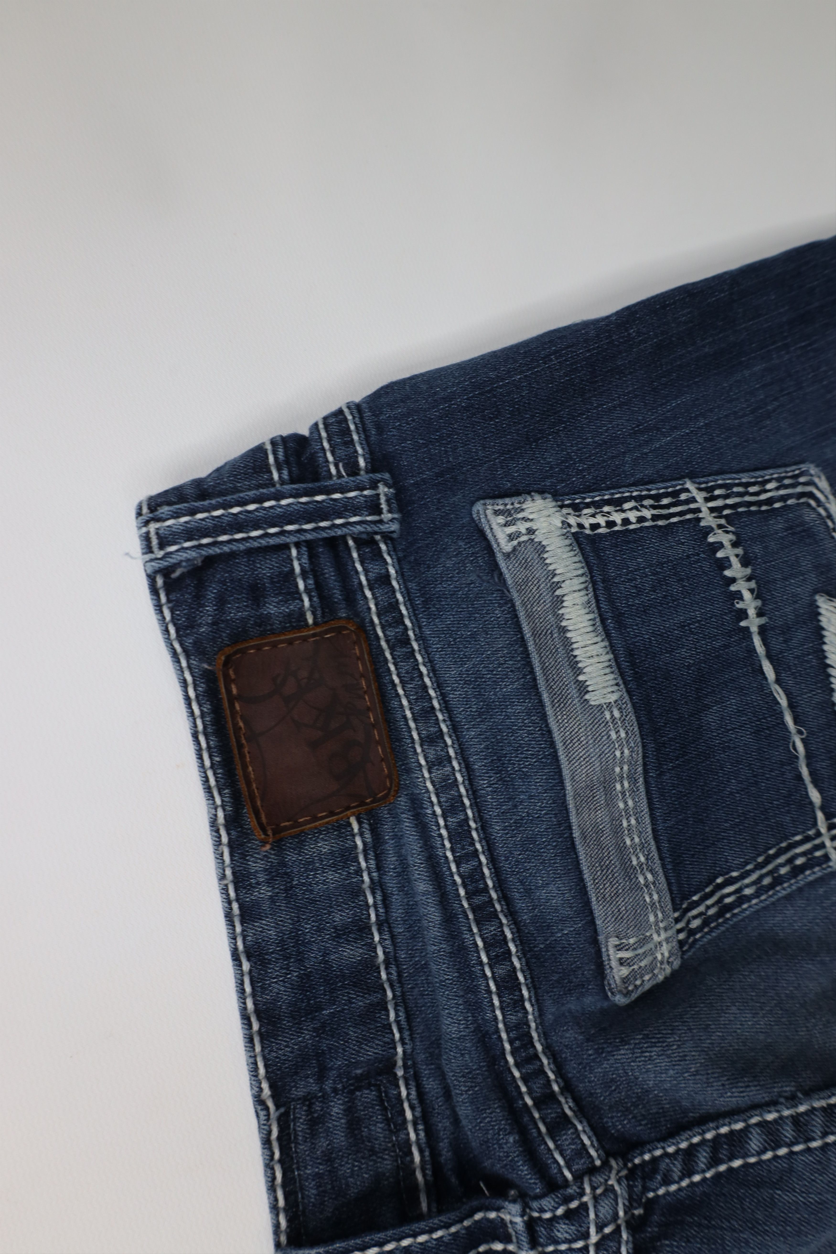 Vintage Buckle BKE Stitch Stella Cropped Flared Denim Jeans Blue Size 28" / US 6 / IT 42 - 15 Thumbnail