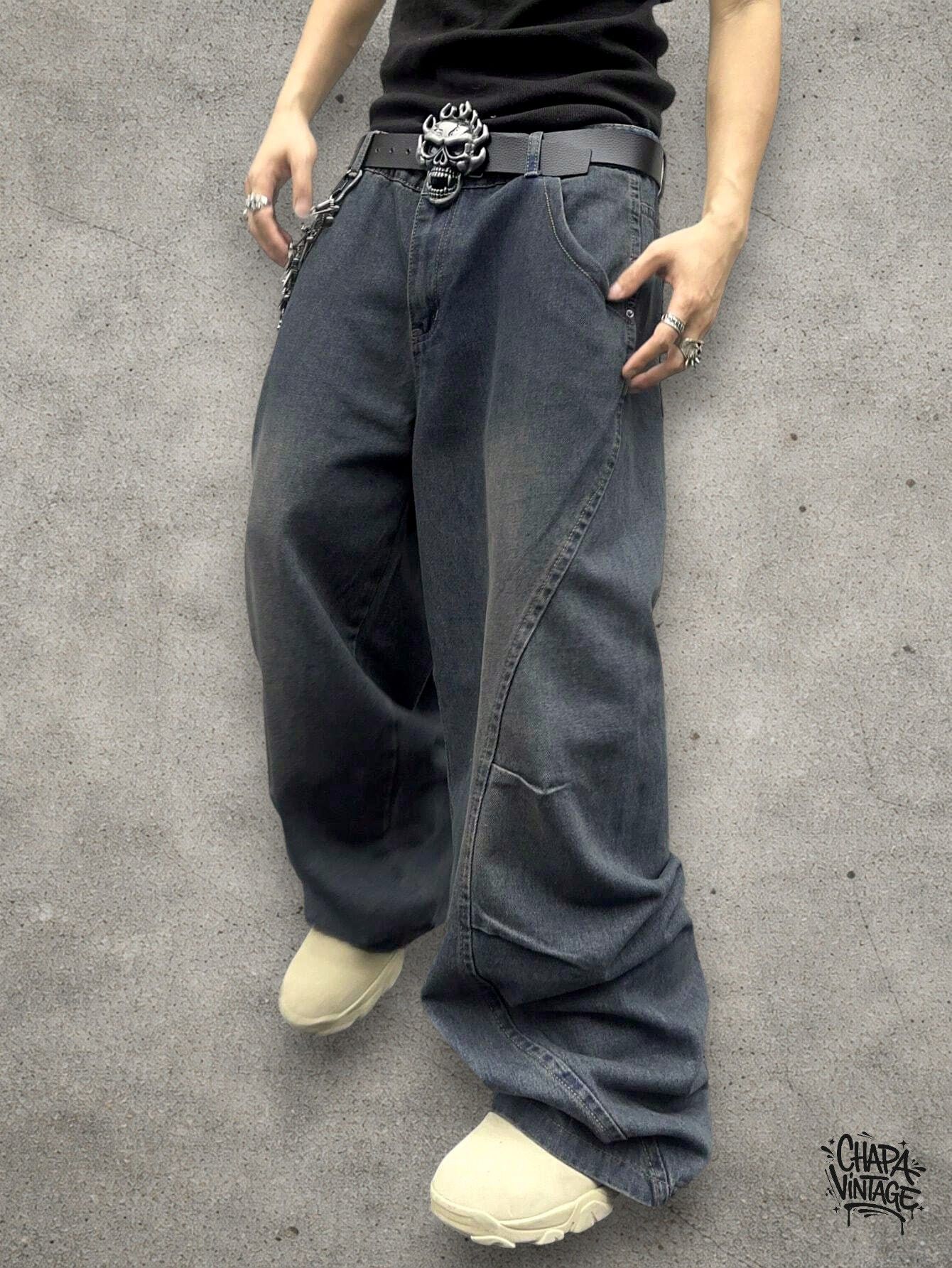 Japanese Brand Baggy washed jeans Size US 32 / EU 48 - 4 Thumbnail