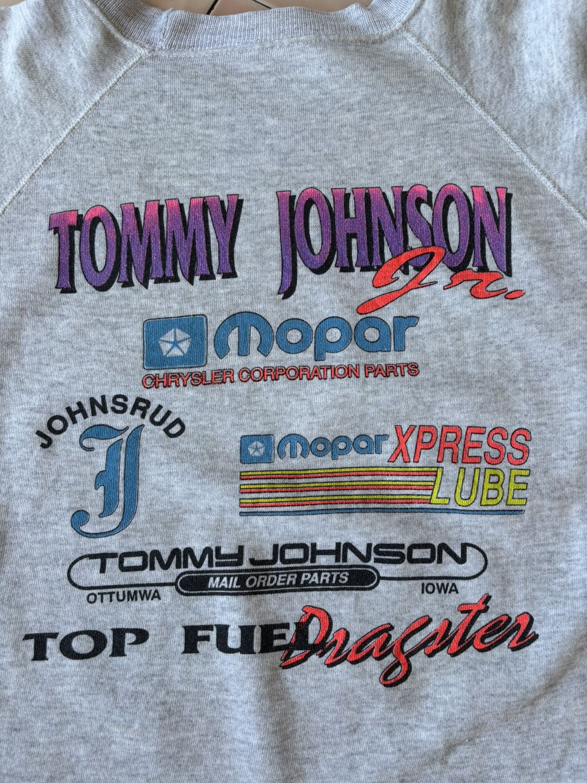 NASCAR × Vintage Vintage 90’s Tommy Johnson Jr. Top Fuel Dragster Sweatshirt Size US XL / EU 56 / 4 - 4 Thumbnail