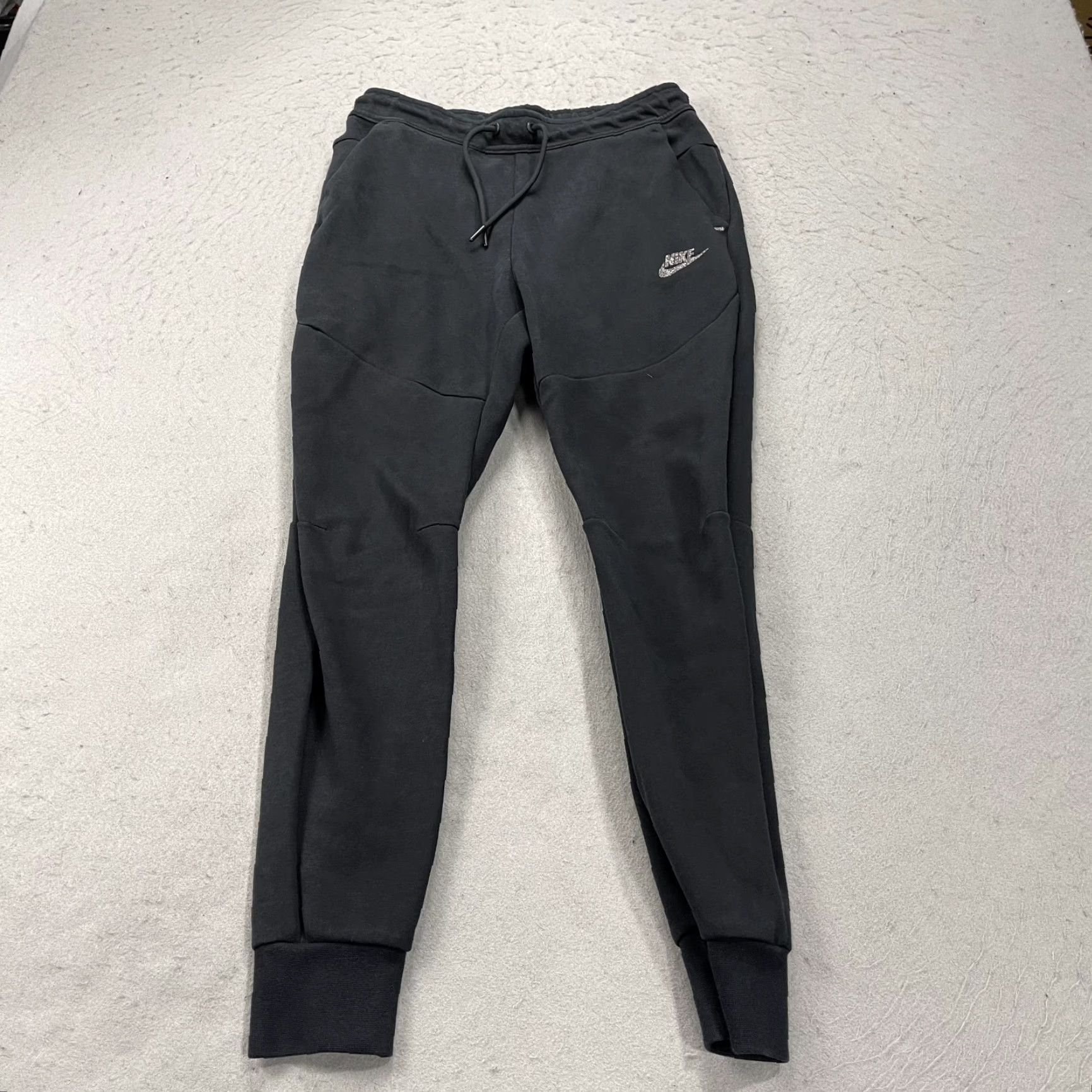 Nike Nike Tech Fleece Joggers Mens Small Black Sweatpants Logo Drawstring NSW Casual Size US 29 - 2 Thumbnail