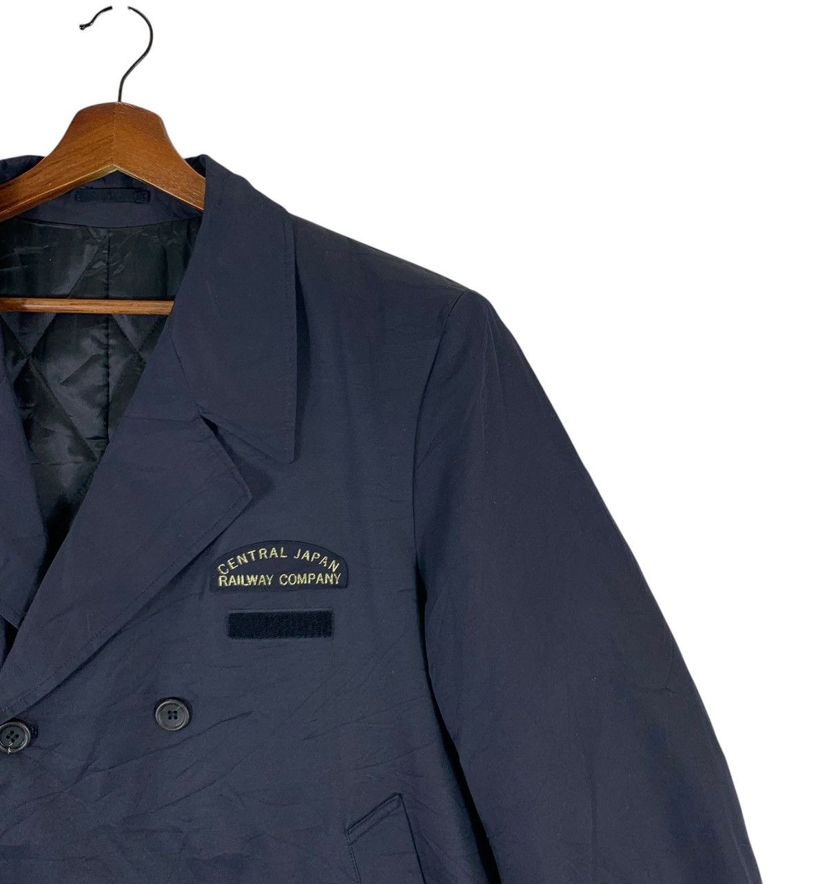 Yohji Yamamoto VINTAGE YOHJI YAMAMOTO RAILWAY COMPANY DOUBLE BREAST COAT Size US L / EU 52-54 / 3 - 5 Thumbnail