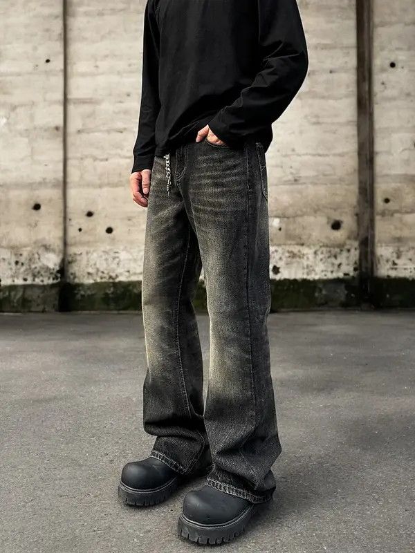 VIBE Washed Wide Leg Denim Jeans Size US 28 / EU 44 - 8 Thumbnail