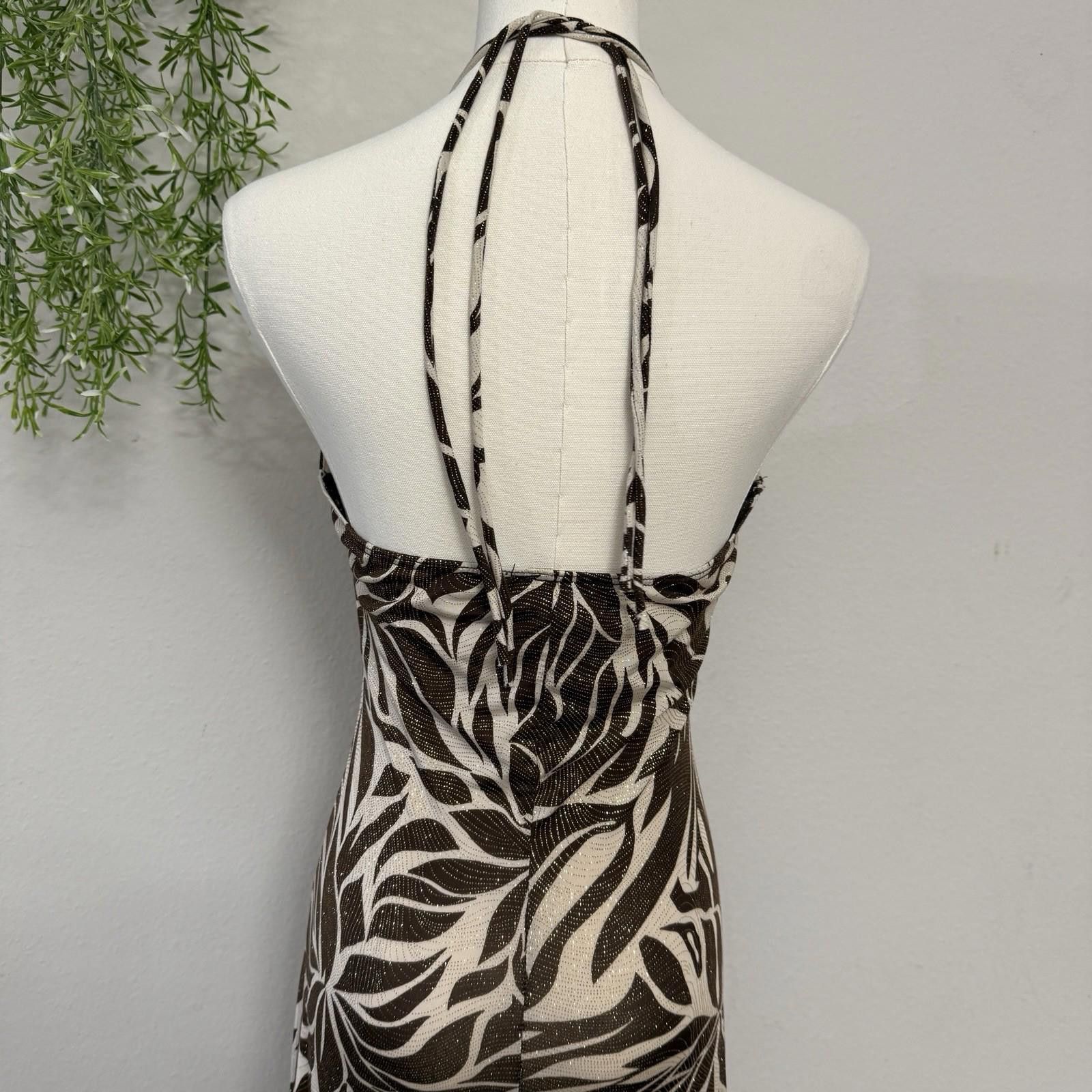 Designer Floral Y2K Body Central Medium Maxi Dress Size M / US 6-8 / IT 42-44 - 4 Thumbnail