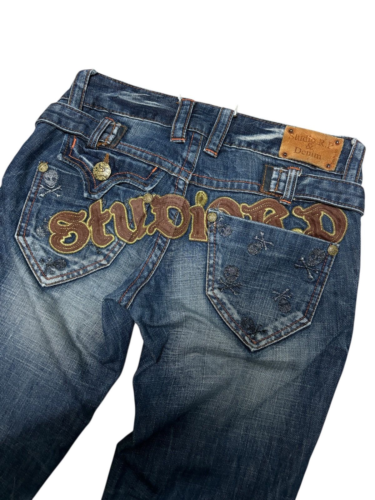 Le Grande Bleu (L.G.B.) (NEED GONE) Y2K Studio R.P Red Pepper Denim Jeans Size 29" - 3 Thumbnail