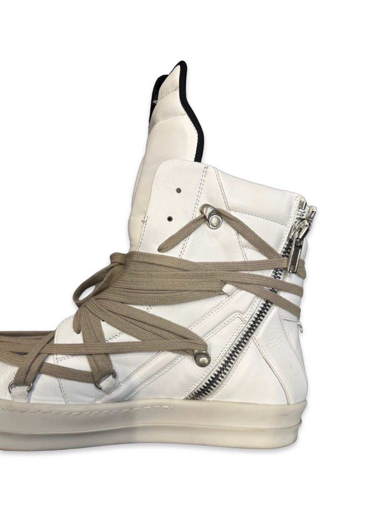 Rick Owens RARE Rick Owens White Megalace Geobaskets Size US 11.5 / EU 44-45 - 6 Thumbnail