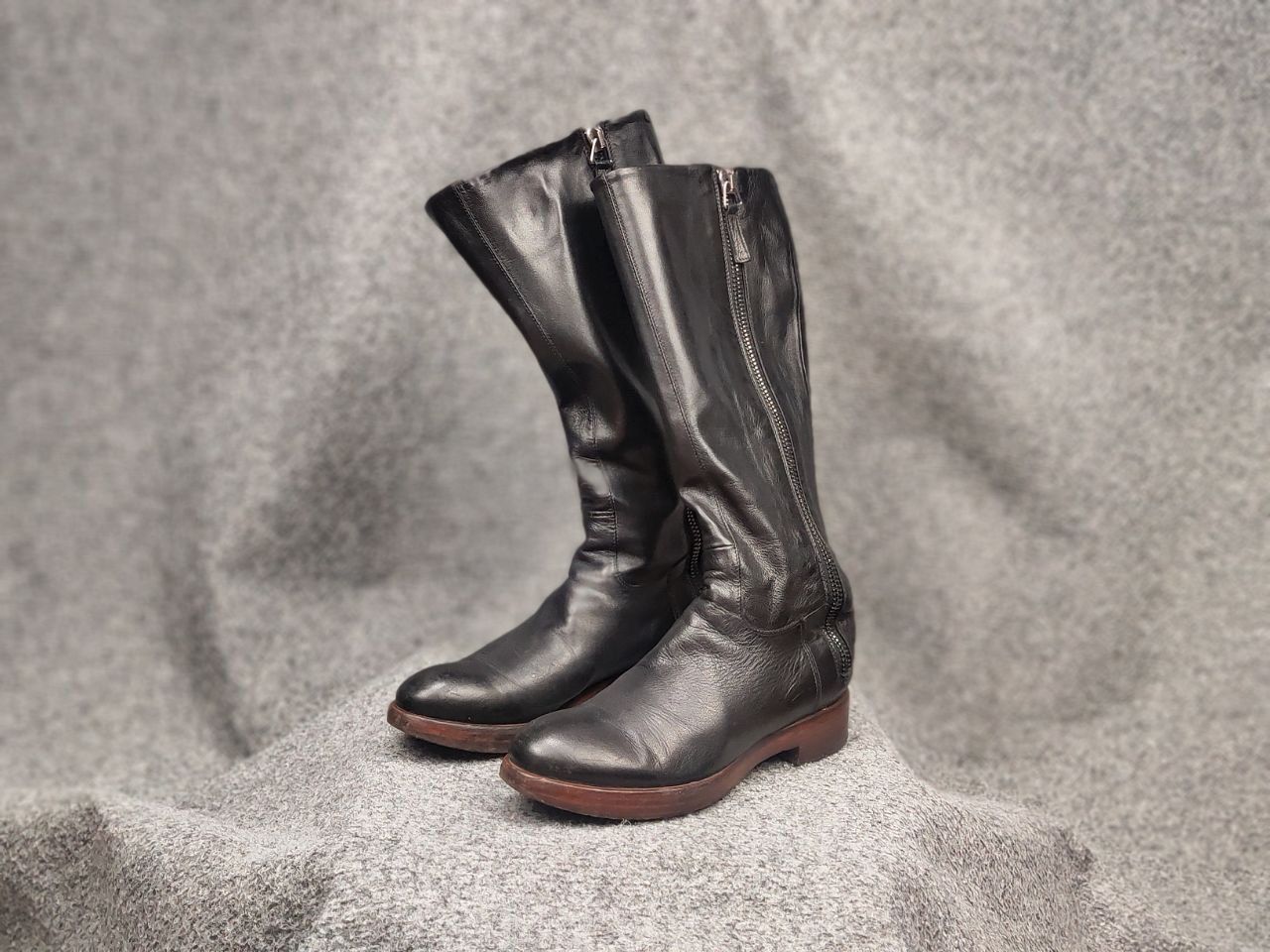 RoccoP Rocco P. Hand Made Torre Saw Patrisio Leather Zip Boots Size US 6 / IT 36 - 6 Thumbnail