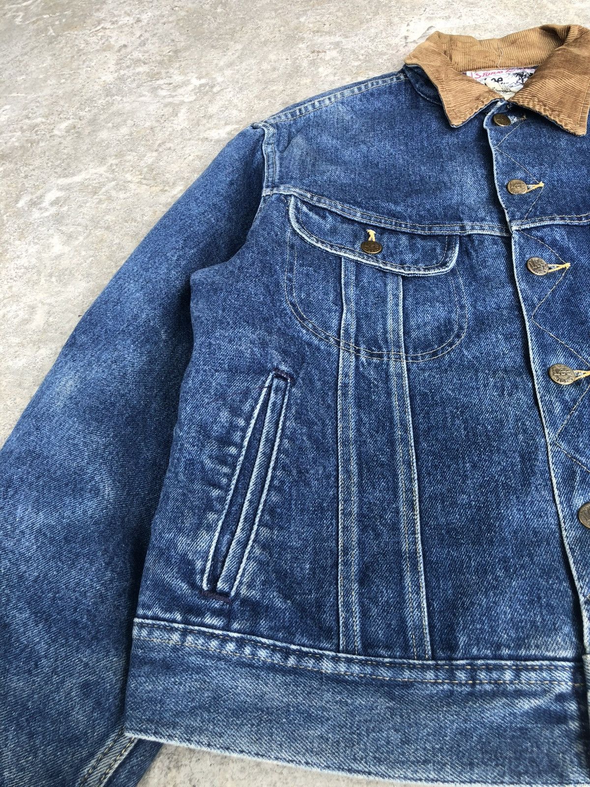Lee Vintage 70’s Lee Storm Rider Blanked Lined Denim Jacket Size US L / EU 52-54 / 3 - 14 Thumbnail