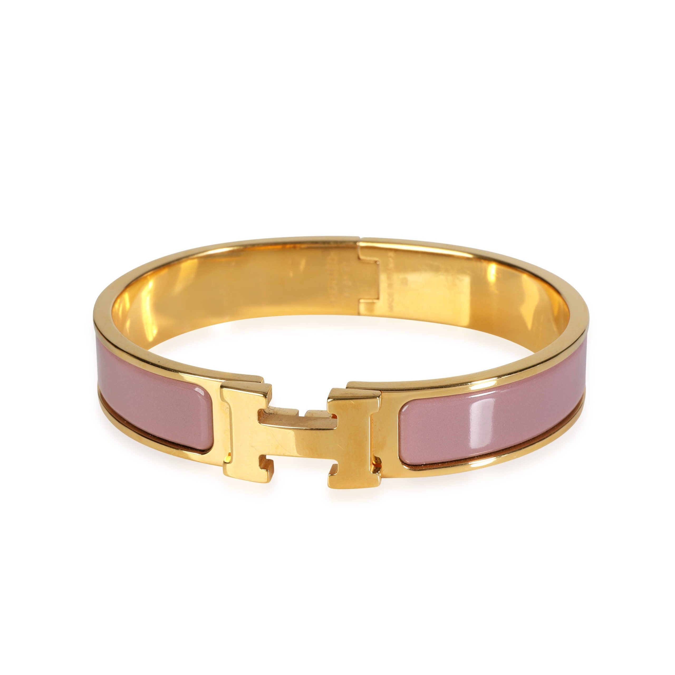 image of Hermes Gold Plated Clic H Bracelet, Women's