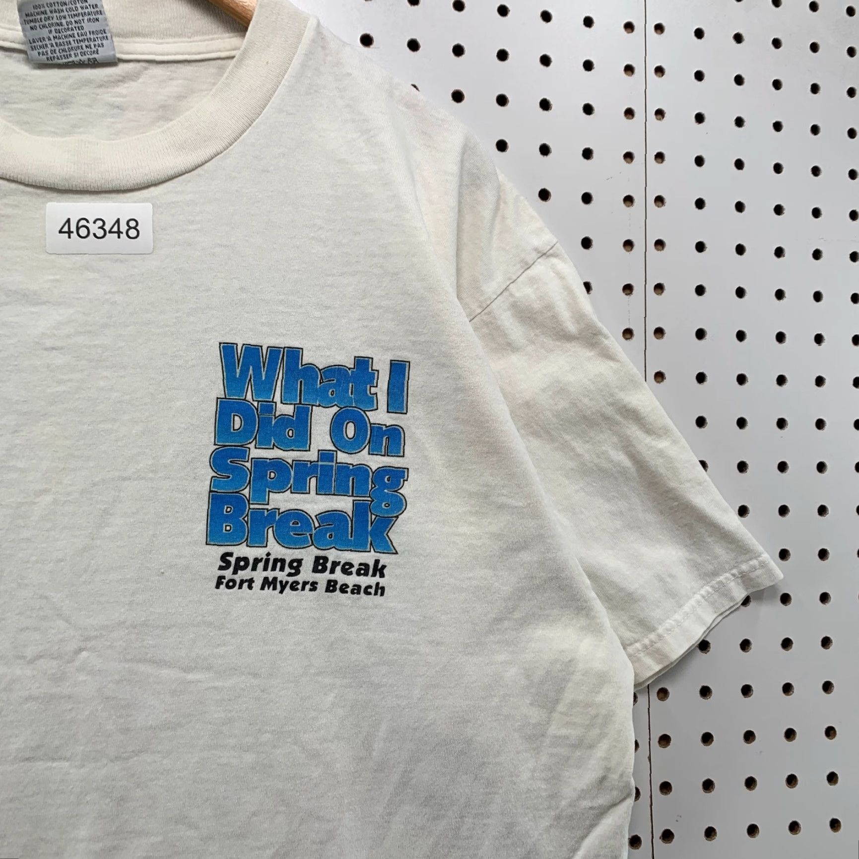 Gildan VINTAGE 90s Spring Break Beer Shirt Mens XL White Ft Myers Florida USA BRO Shirt Size US XL / EU 56 / 4 - 7 Thumbnail
