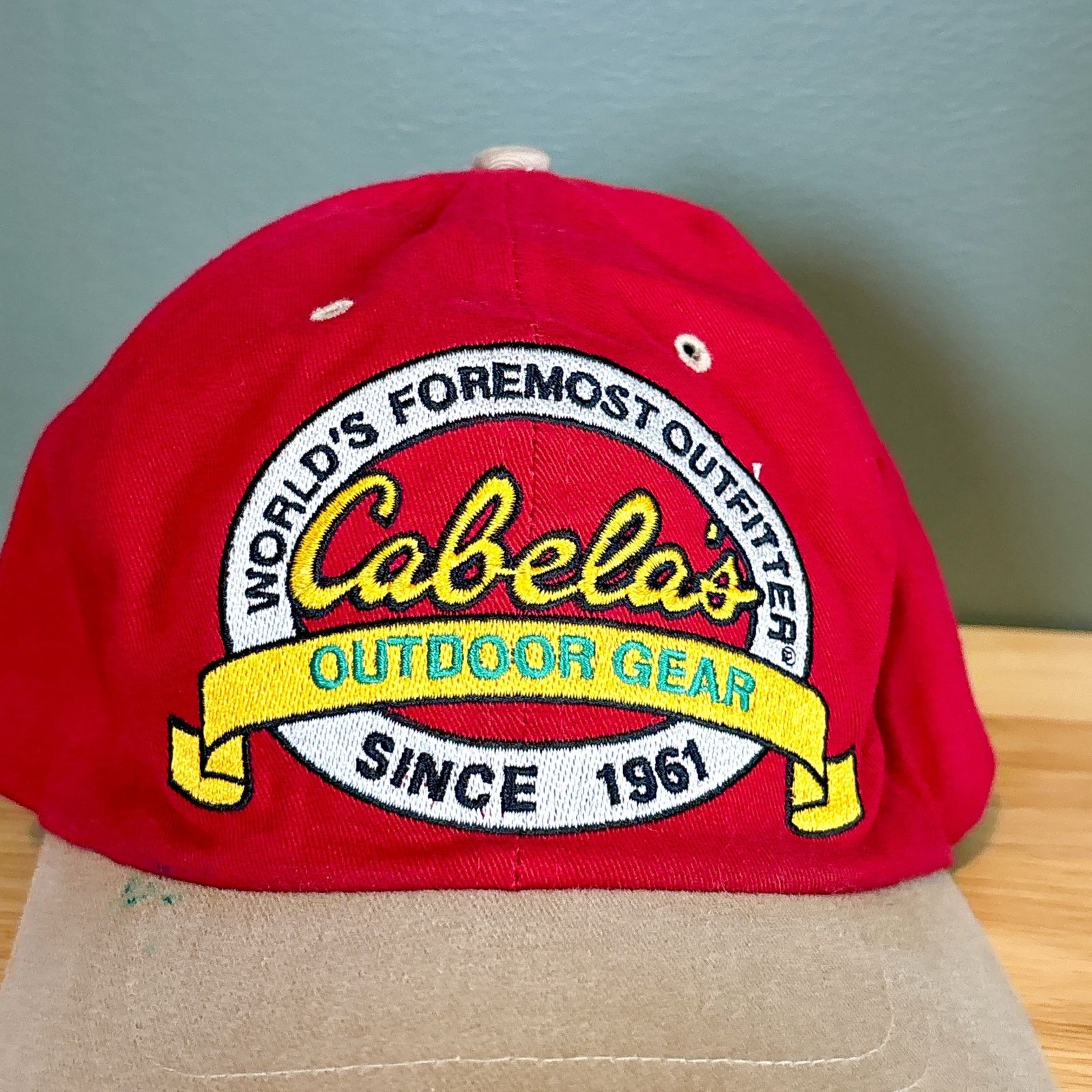 Cabelas Cabela’s Outdoor Gear Outfitters Red Strapback Hat Size ONE SIZE - 2 Thumbnail