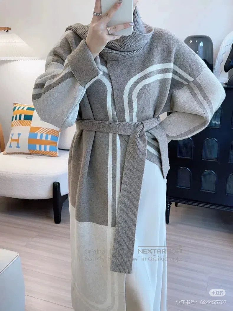 Hermes Hermes Khaki Long Cardigan Size XS / US 0-2 / IT 36-38 - 5 Thumbnail