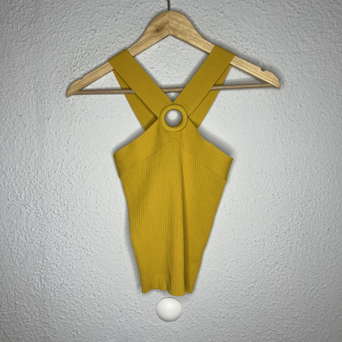Sandro Sandro Paris Yellow Top Halter Neck Size S / US 4 / IT 40 - 2 Thumbnail