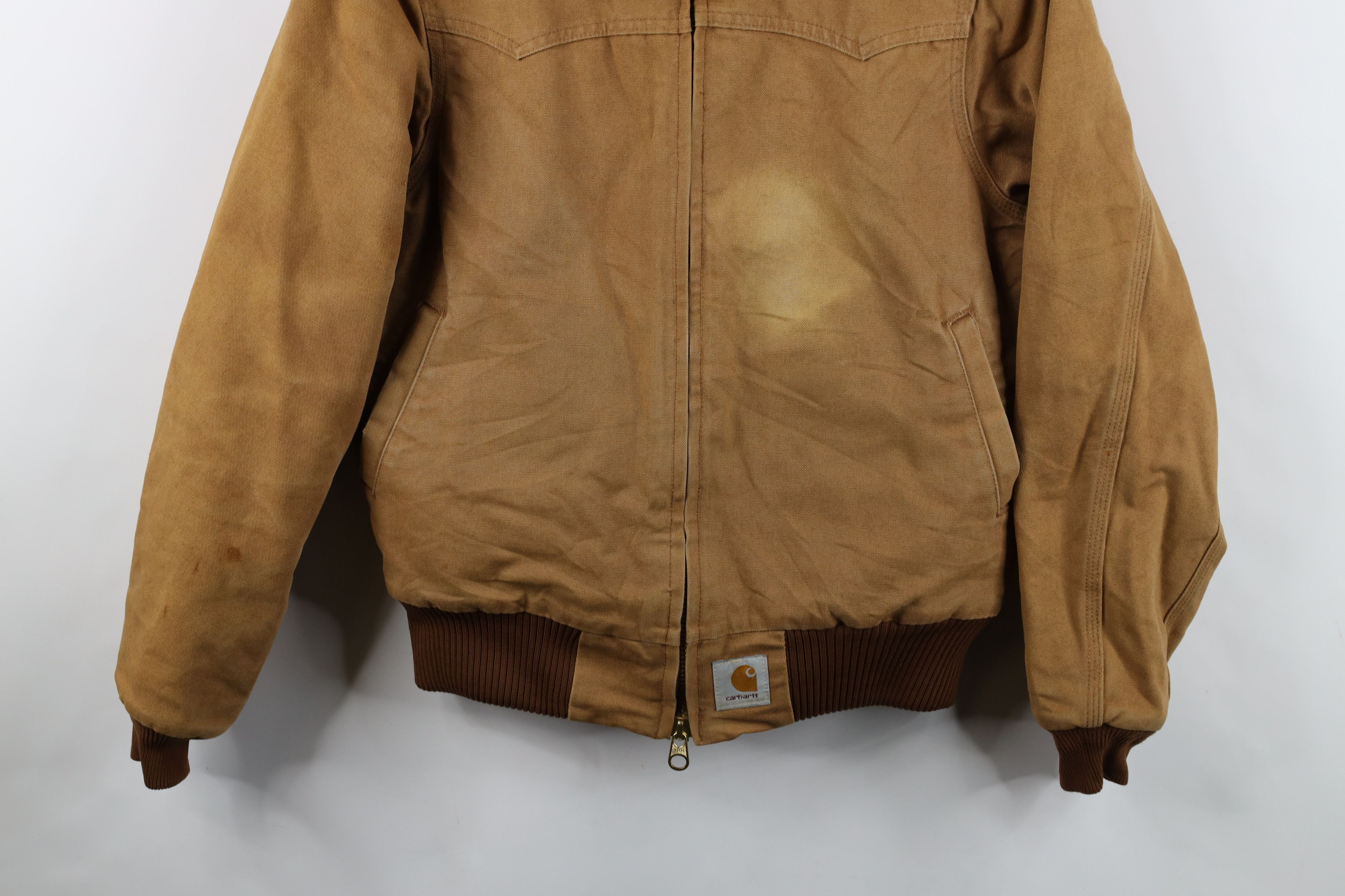 Carhartt Vintage 90s Carhartt Quilted Western Bomber Jacket Brown J13 Size US M / EU 48-50 / 2 - 3 Thumbnail