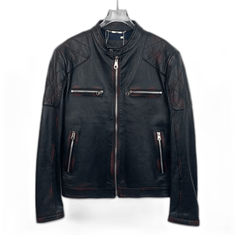 Dolce & Gabbana Dolce&Gabbana Black Leather Zip Jacket Size US M / EU 48-50 / 2 - 1 Thumbnail