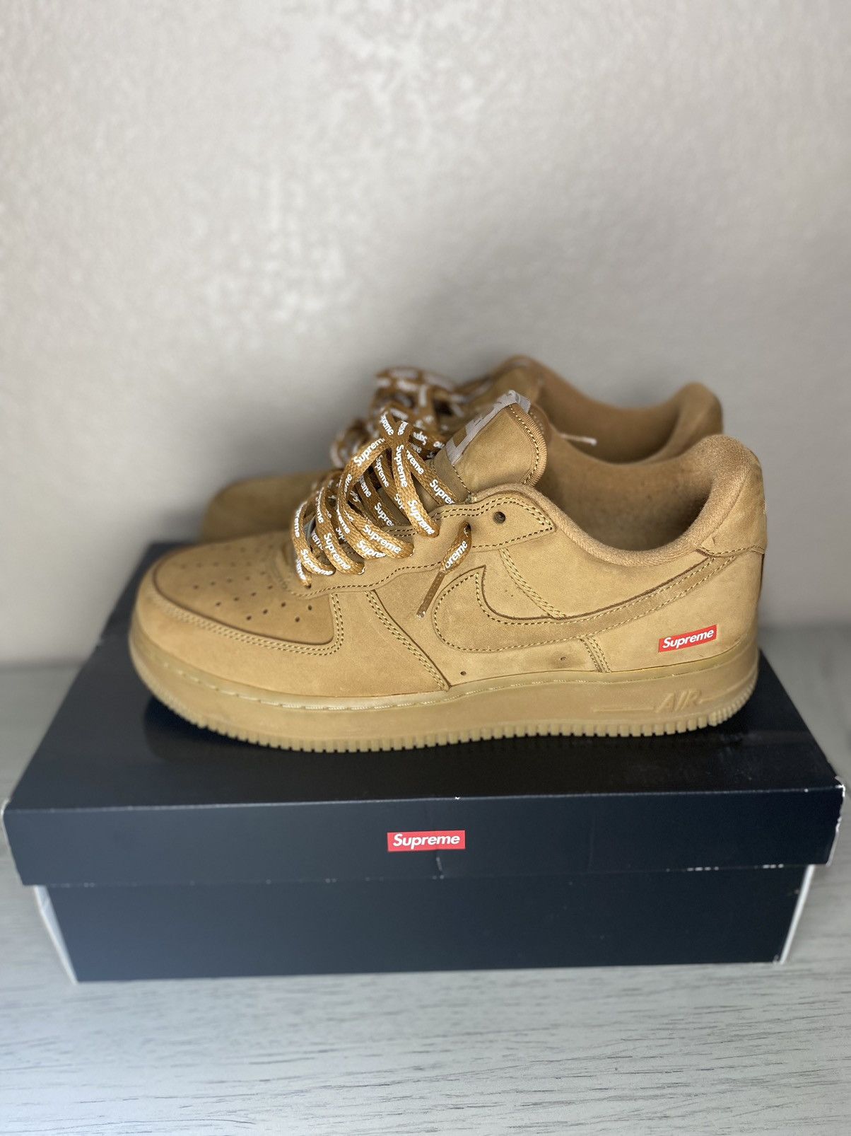 Supreme Size 9 - Nike Air Force 1 Low SP x Supreme Wheat 2021 OG ALL |  Grailed