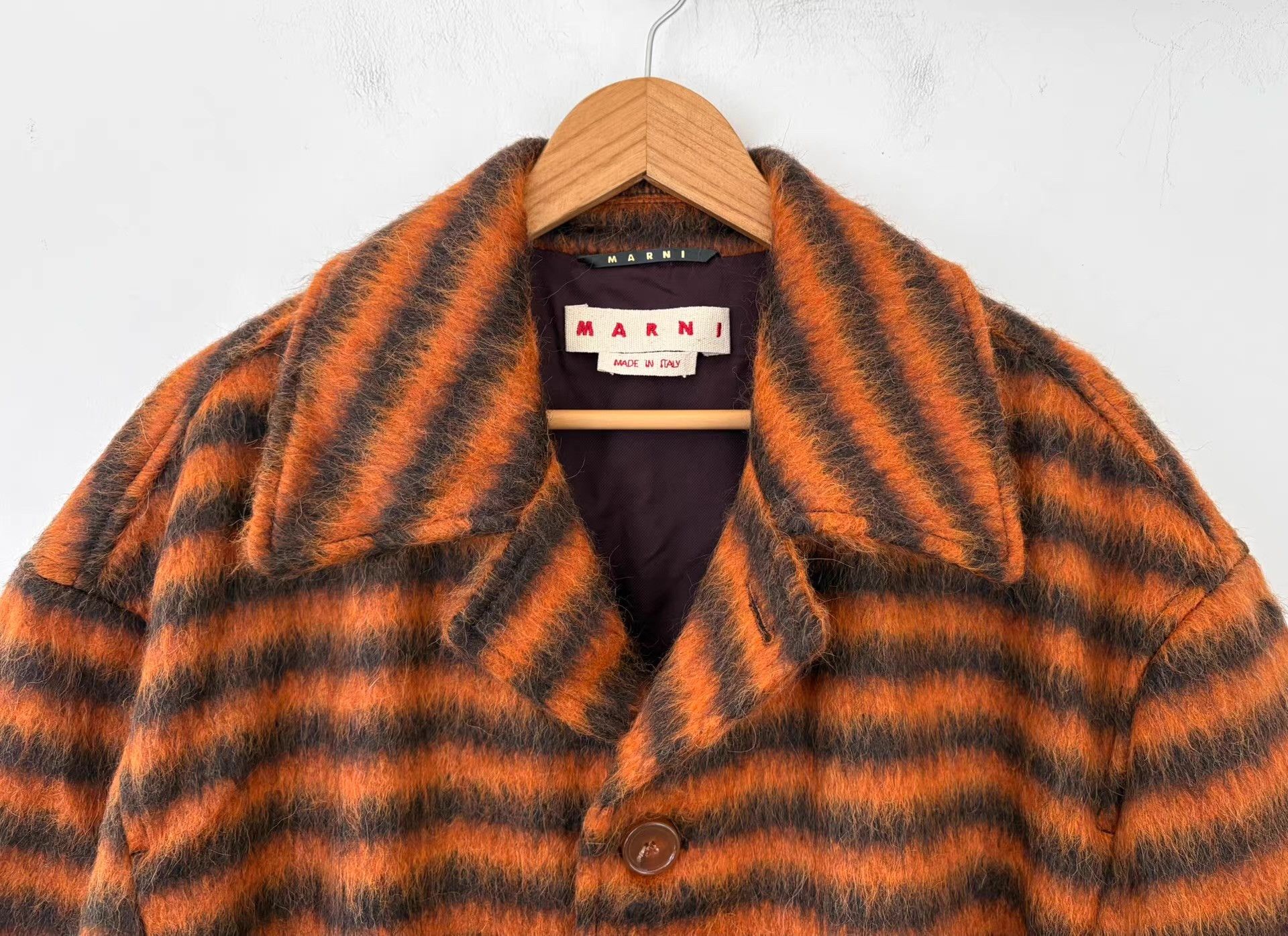 Marni Marni Men's Striped Wool-Blend Coat Ｑ21 Size US M / EU 48-50 / 2 - 9 Thumbnail