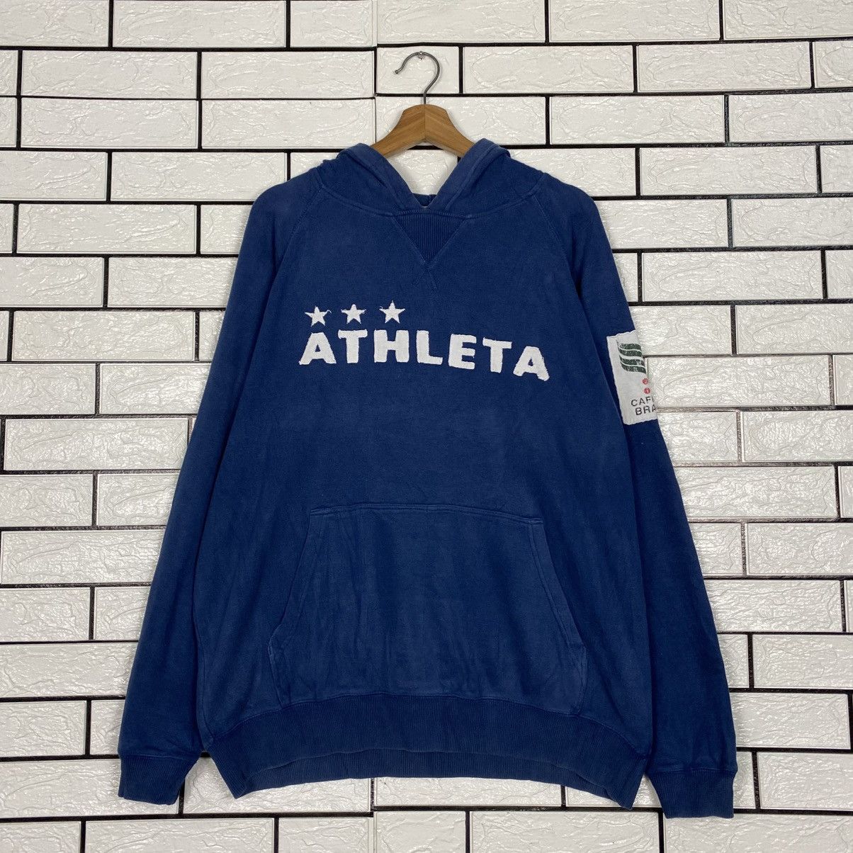Japanese Brand 📌Vintage Hoodie Pull Over Athleta Big Logo Size US L / EU 52-54 / 3 - 13 Thumbnail
