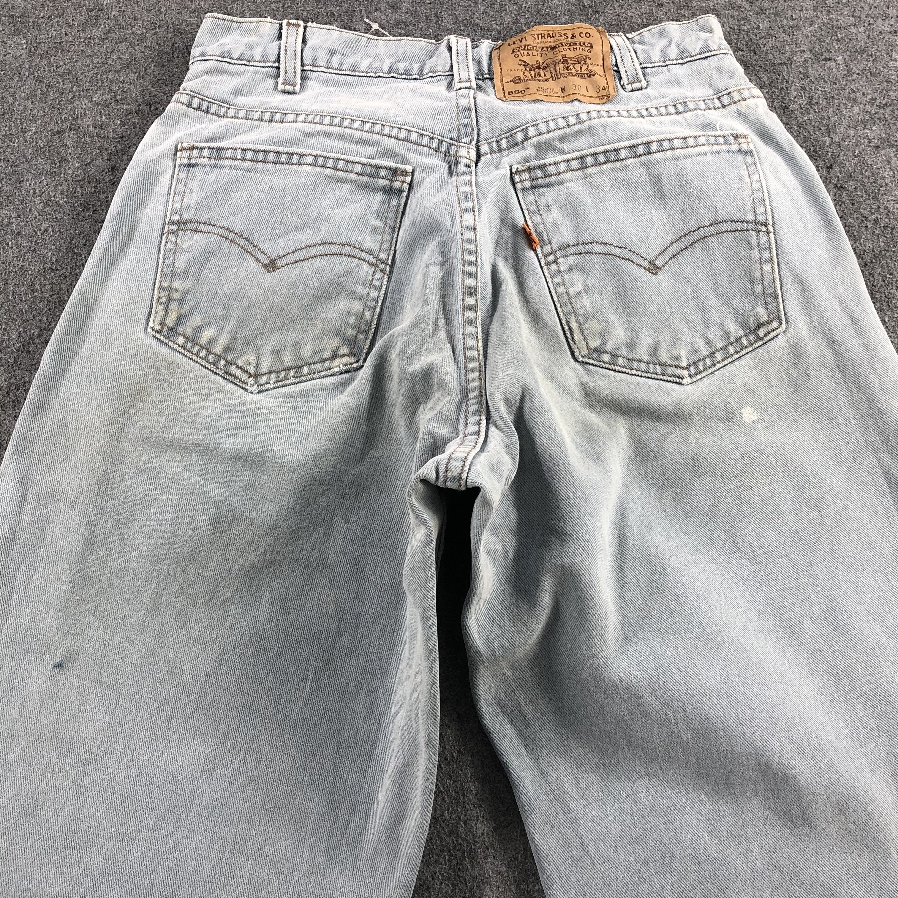 Levi's 90s Vintage Light Wash Levis 580 Jeans-J2170 Size US 29 - 4 Thumbnail