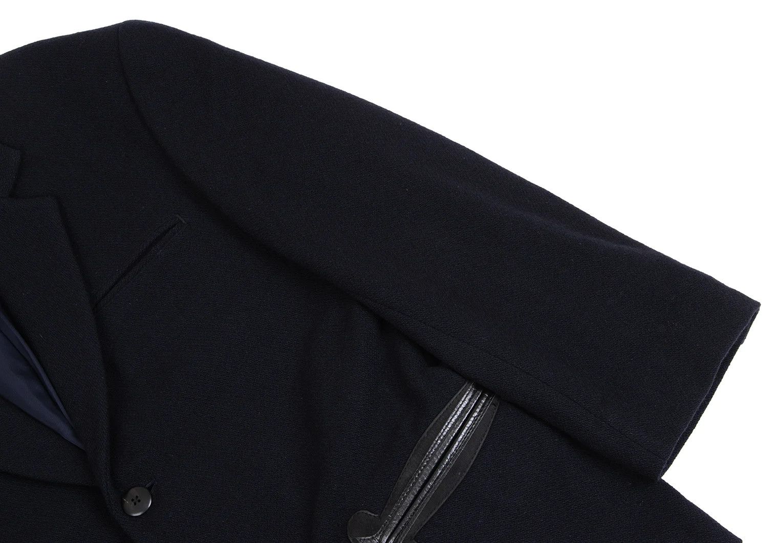 Yohji Yamamoto Yohji Yamamoto Leather Pocket Wool Jacket Size US S / EU 44-46 / 1 - 6 Thumbnail