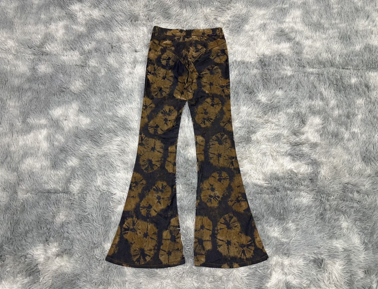 Le Grande Bleu (L.G.B.) 🔥Sick Y2K Body Noise Suede Tie Dye Laces Super Flared Pants Size US 26 / EU 42 - 9 Thumbnail