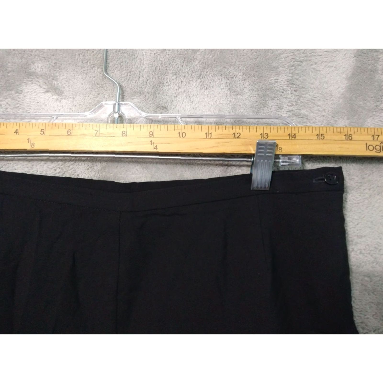 Brooks Brothers VINTAGE Brooks Brothers Dress Pants Womens 14P Petite Black Wool Flat Front High Rise Pants Girls Size 36" / US 14 / IT 50 - 3 Thumbnail