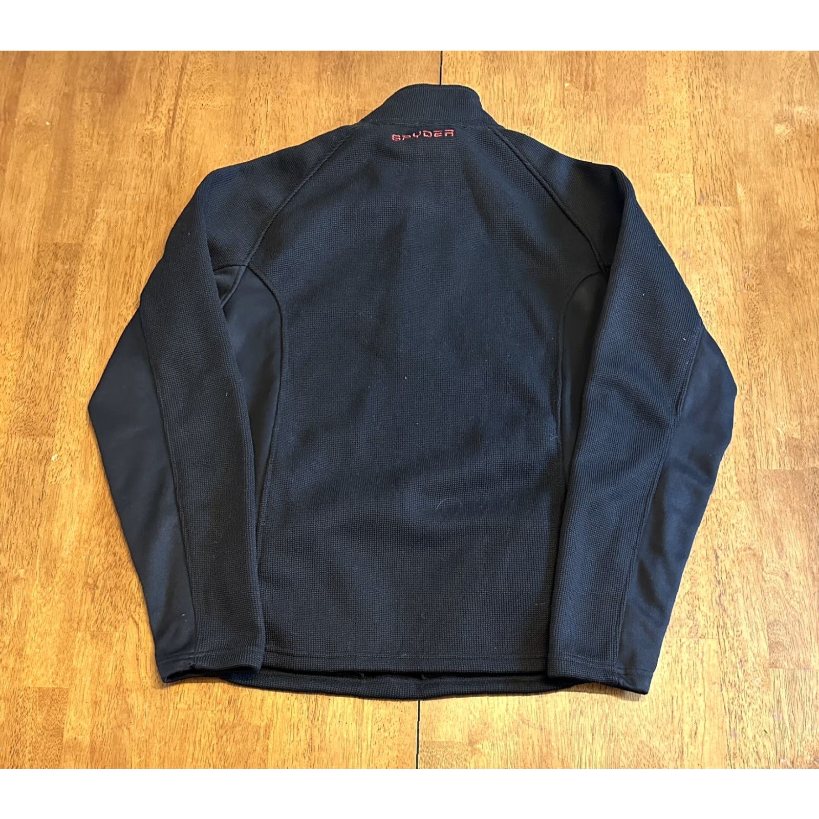 Spyder Spyder Pullover Sweatshirt M Men 1/4 Zip Black Red Lined Fleece Polyester Long Sleeve Size US M / EU 48-50 / 2 - 2 Thumbnail