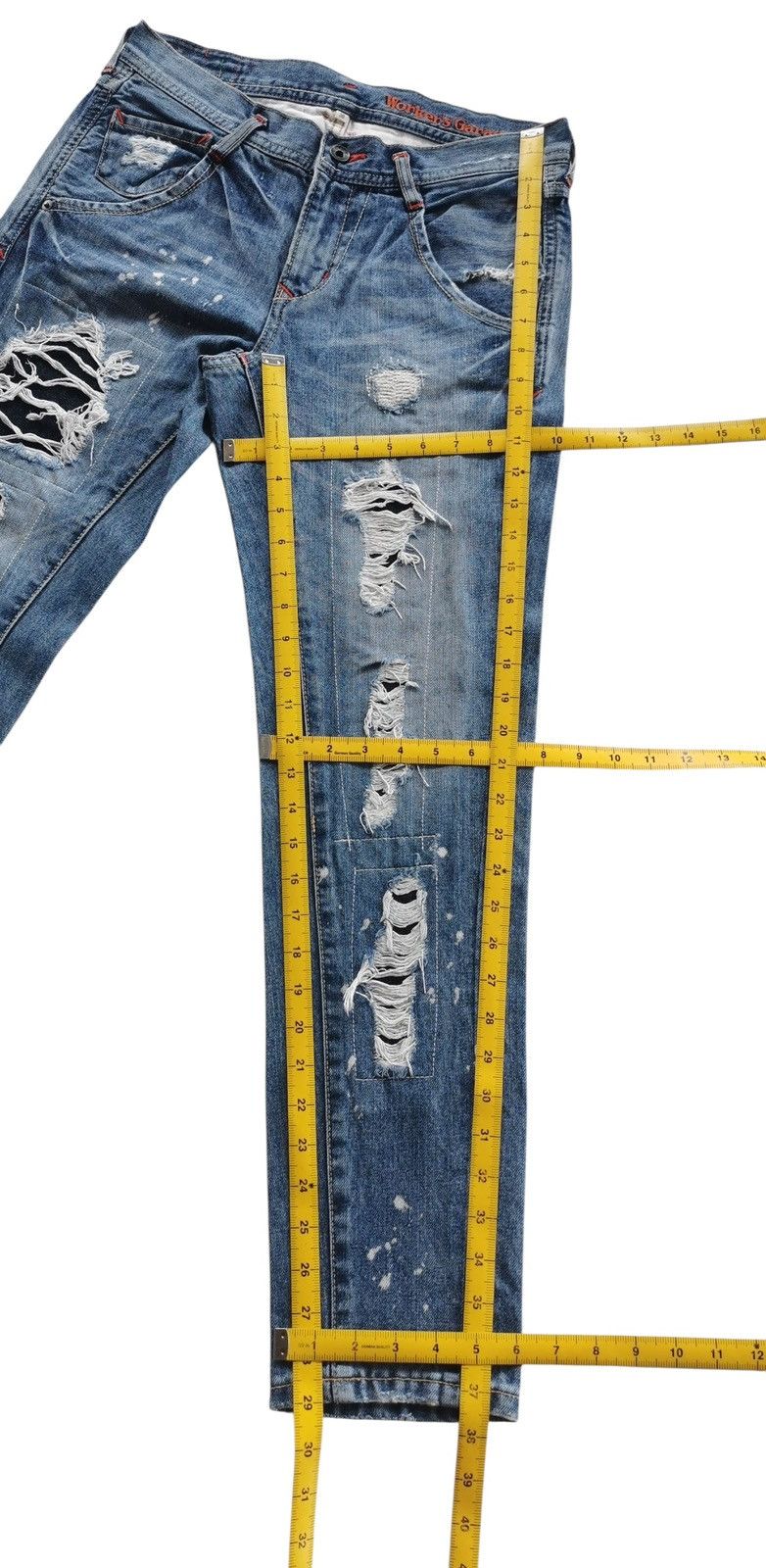 Kapital Ripped Distressed Worker’s Garage Jeans Size 29" - 9 Thumbnail