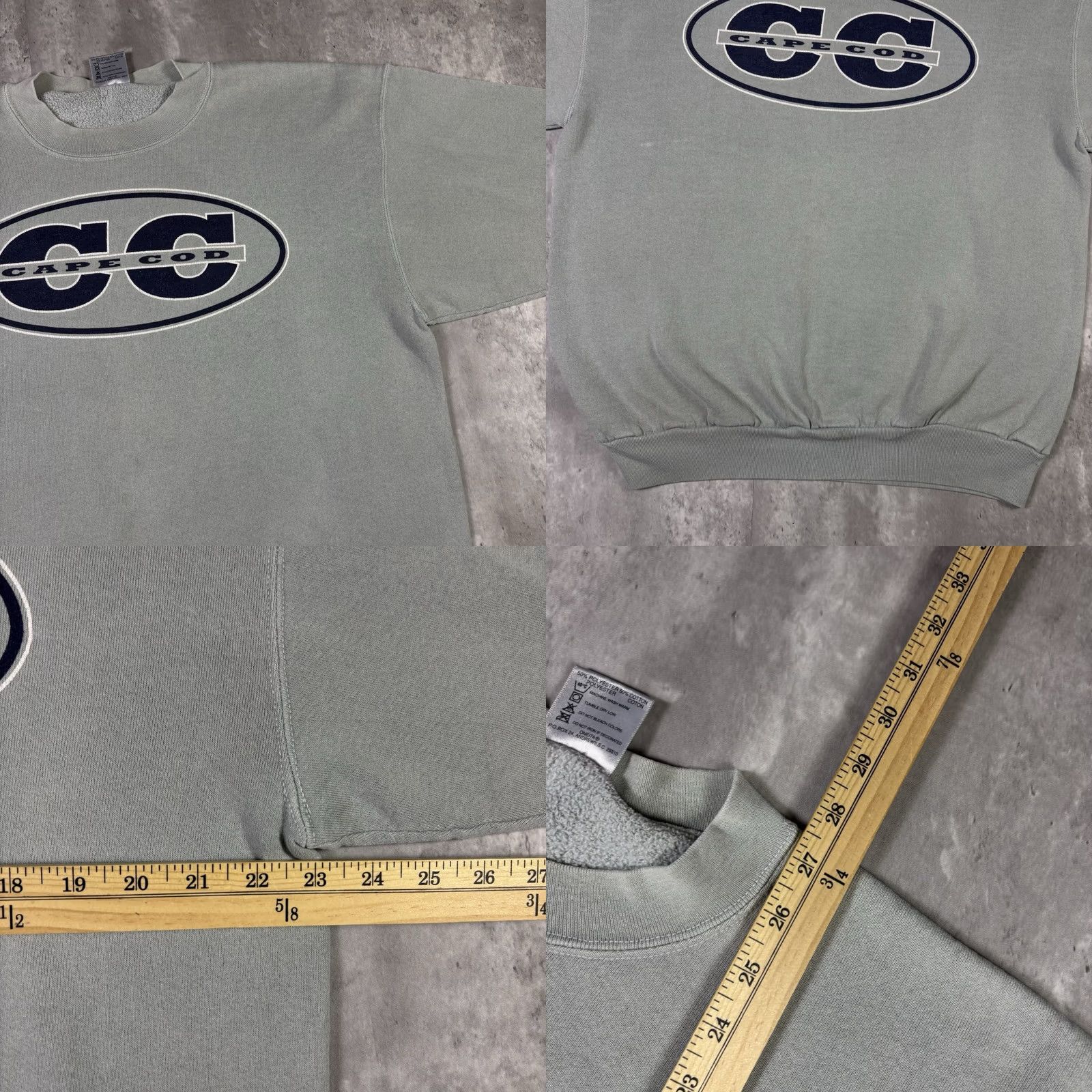 Vintage VINTAGE Cape Cod Sweatshirt Green Faded Crewneck Mens 2XL USA 90s 80s Oneita Cotton Fleece Pullover Logo Distressed 90s Mens ฝ Size US XXL / EU 58 / 5 - 8 Thumbnail