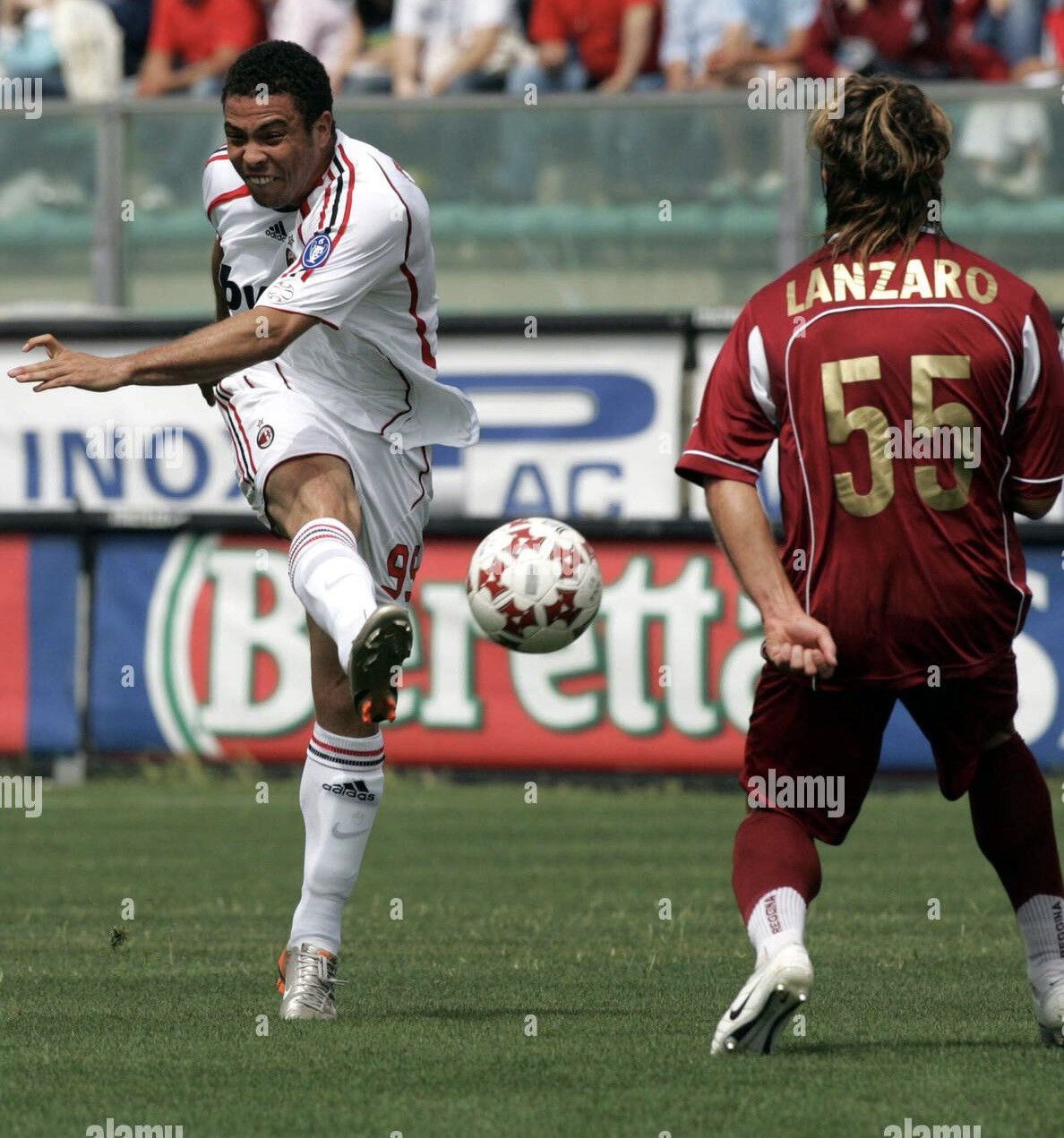 Vintage 2006 2008 Reggina Lanzaro Match Worn Vintage Soccer Jersey Size US XL / EU 56 / 4 - 3 Thumbnail