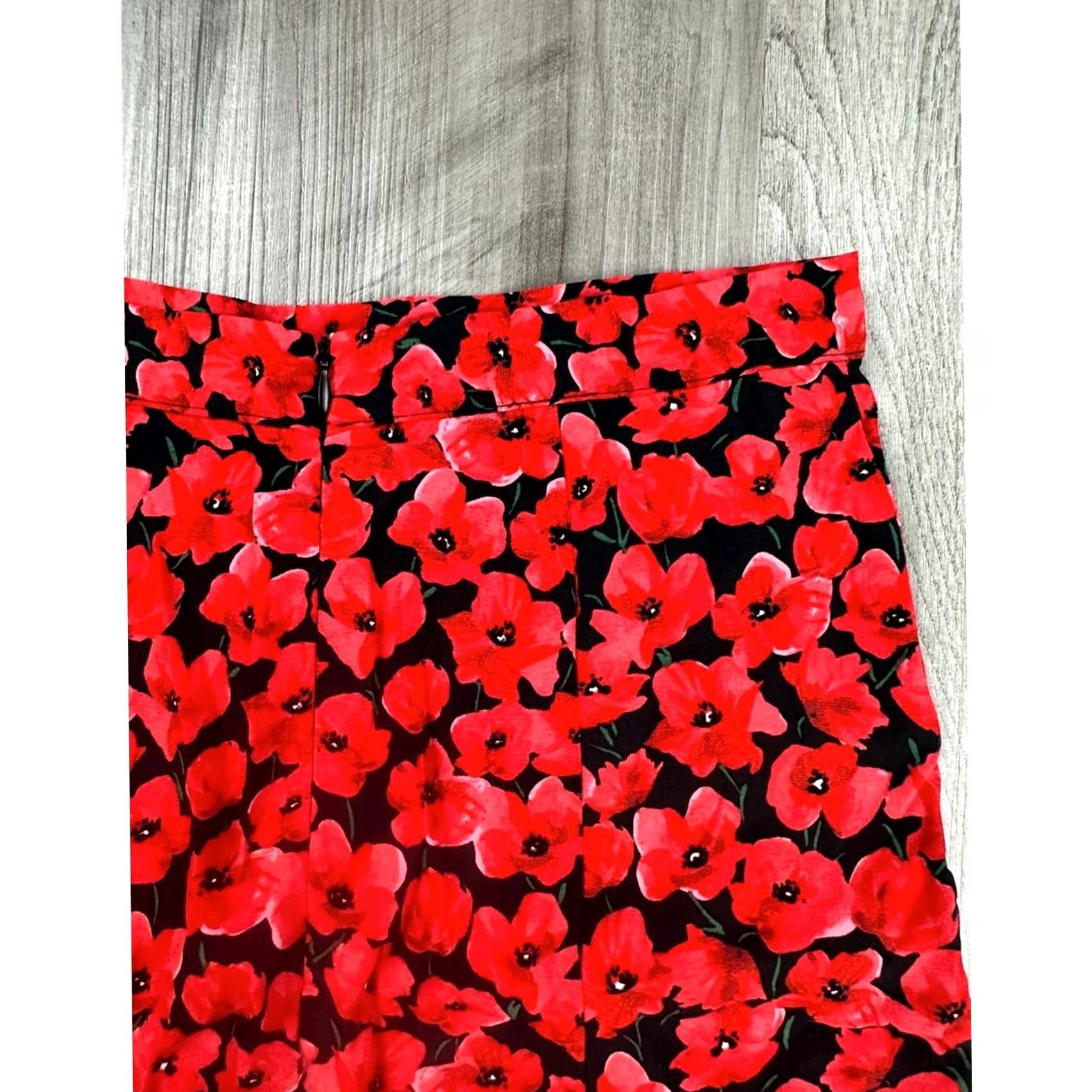 Zara ZARA Floral Print Mini Skirt Red Black Women's Small Skirt Short Size 28" / US 6 / IT 42 - 5 Thumbnail