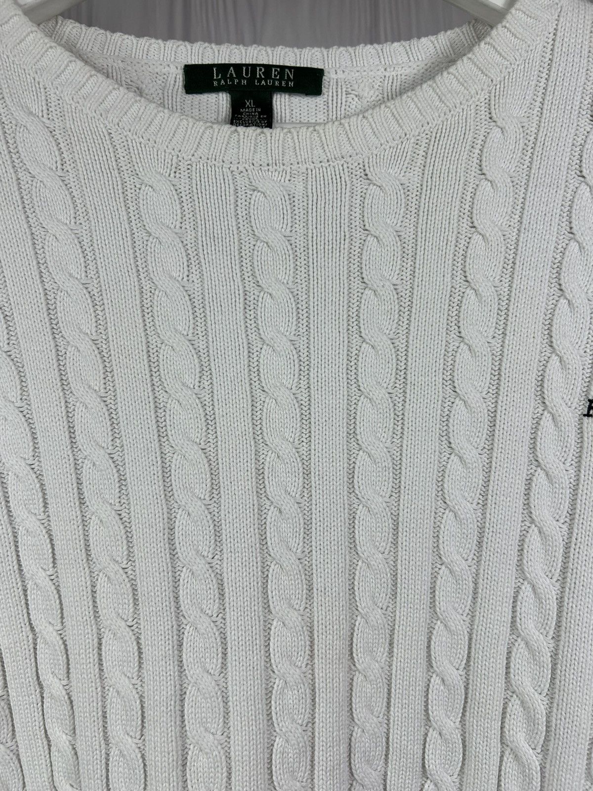 Lauren Ralph Lauren Lauren Ralph Lauren Cable Knit Hype White Sweater Size XL Size XL / US 12-14 / IT 48-50 - 5 Thumbnail