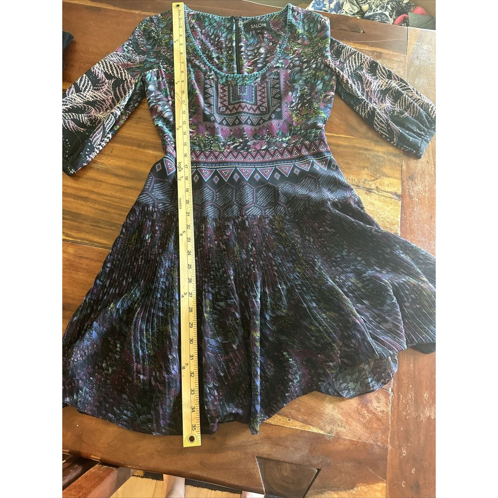 Other Saloni Multicolor 100% Silk Dress Size 4 Size S / US 4 / IT 40 - 12 Thumbnail