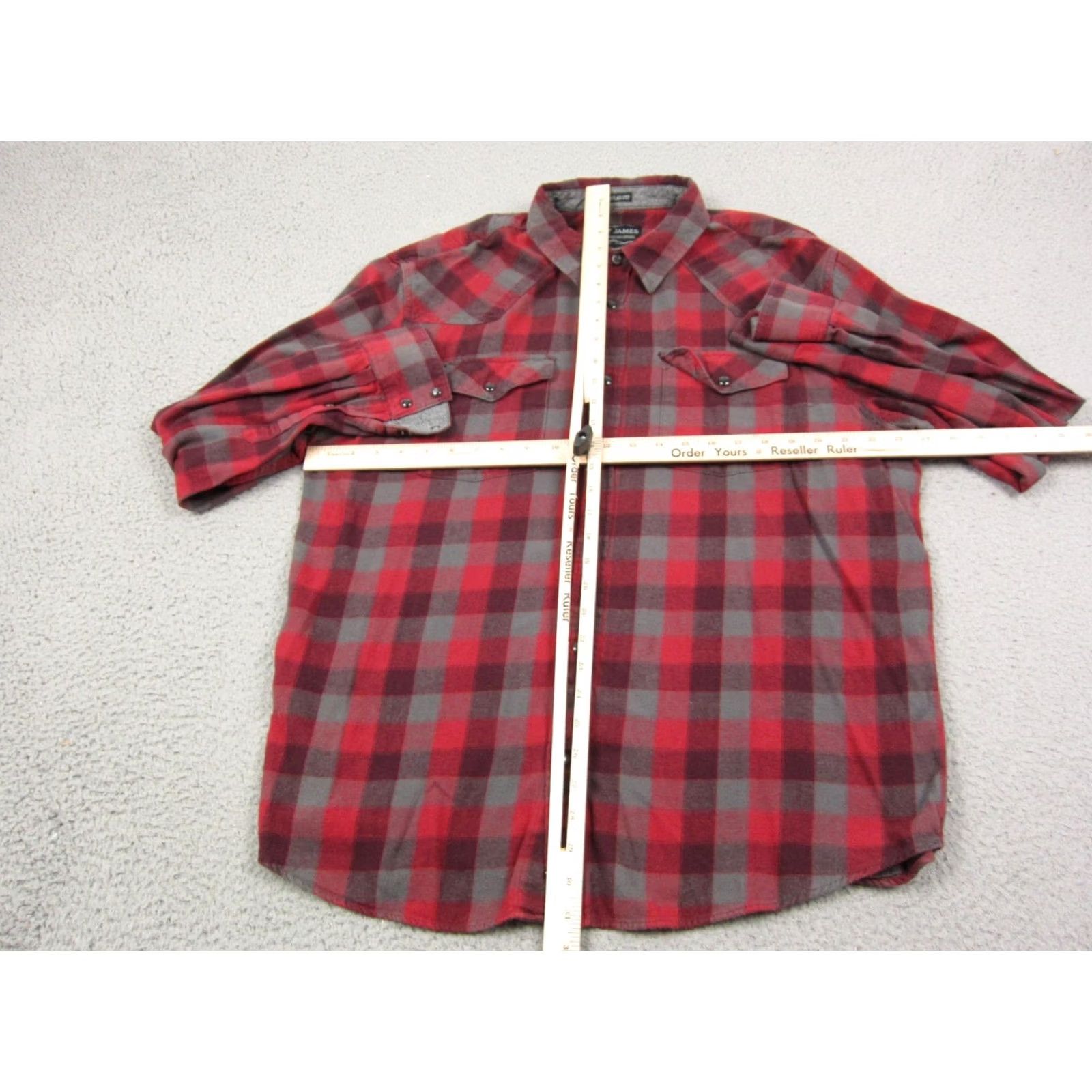 Cody James Cody James Shirt Mens XL Red Plaid Regular Fit Western Snap Rodeo Size US XL / EU 56 / 4 - 7 Thumbnail