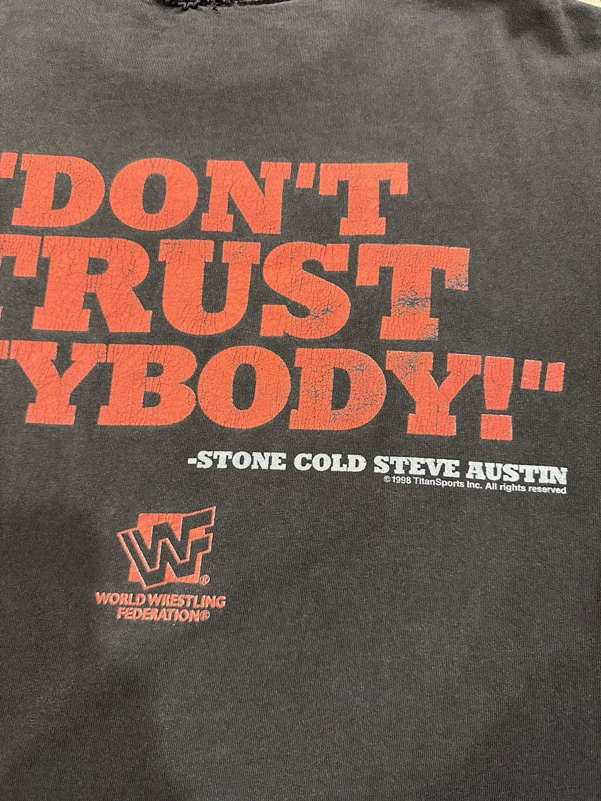 Vintage Vintage Stone Cold Steve Austin Don’t Trust Anybody WWF Tee Size US XL / EU 56 / 4 - 13 Thumbnail