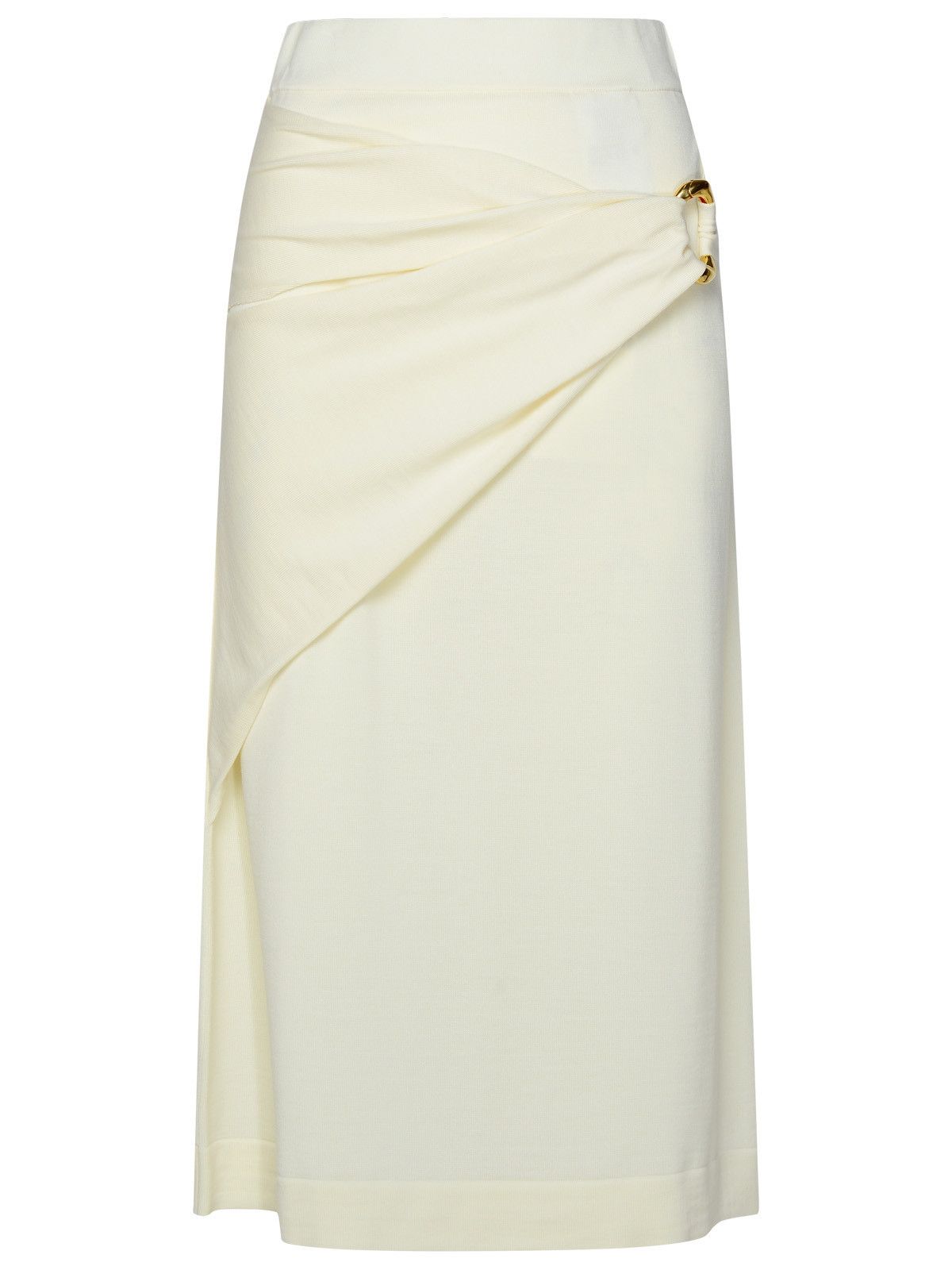 JIL SANDER Cream Virgin Wool Skirt