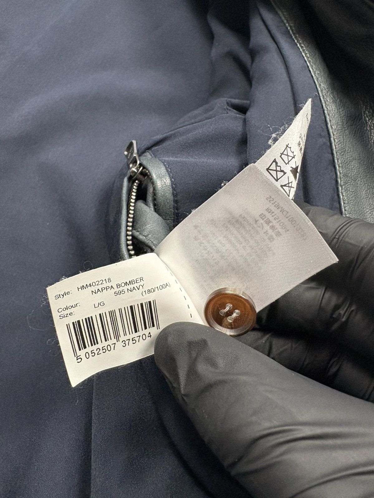 Hackett Hackett London Two-Tone Goat & Lamb Leather Bomber Jacket L Size US L / EU 52-54 / 3 - 21 Thumbnail