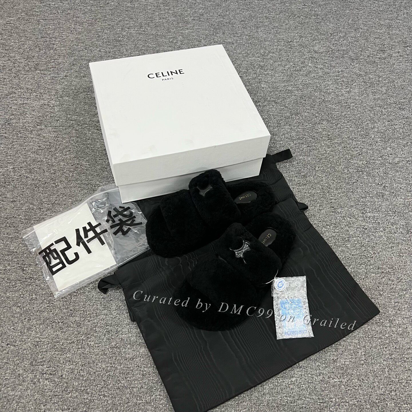 Celine Celine Teddy Fur Slippers Size 38 Size US 7 / IT 37 - 1 Thumbnail