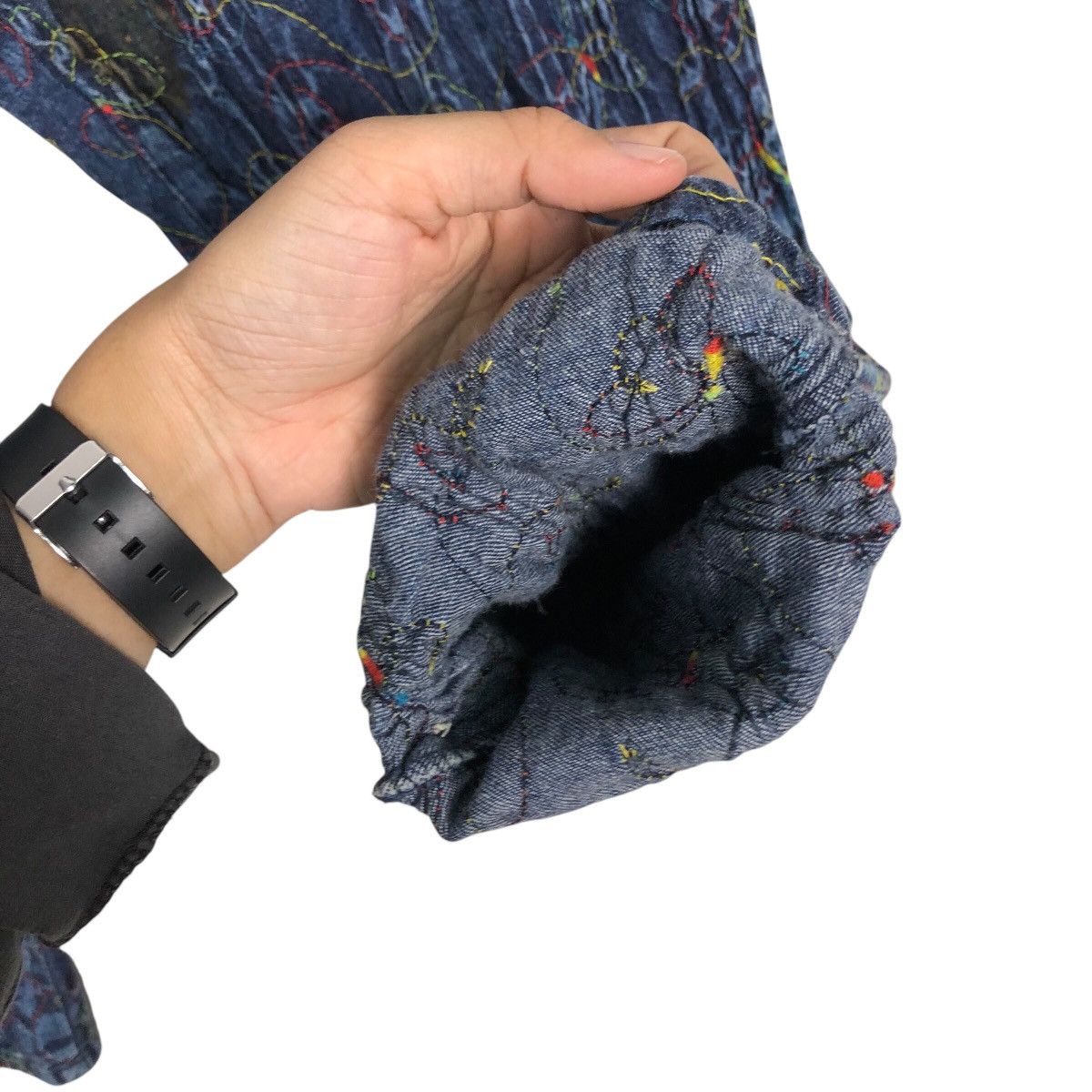 Japanese Brand 📌Vintage Denim Jeans Colourful Quilted Design Size 28" / US 6 / IT 42 - 16 Thumbnail