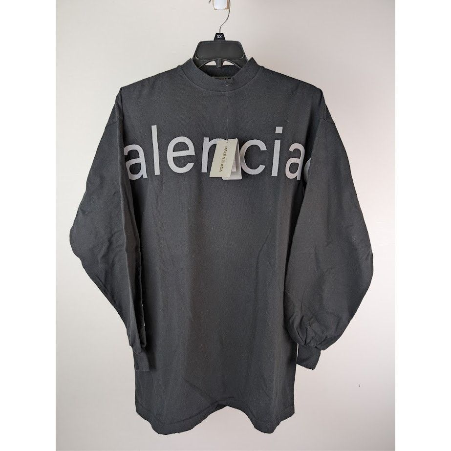Balenciaga o1rshd1 Balenciaga Com Vintage Jersey T-Shirt Silver/Metalic Size US S / EU 44-46 / 1 - 2 Thumbnail