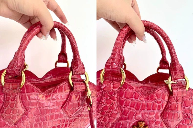 Vivienne Westwood Vivienne Westwood size os Pink alligator leather paint plas Size ONE SIZE - 3 Thumbnail