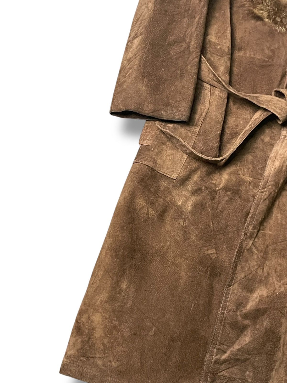 Japanese Brand × Saks Fifth Avenue × Vintage Saks Fifth Avenue Leather Suede Long Jacket (69) Size US XXS / EU 40 - 5 Thumbnail