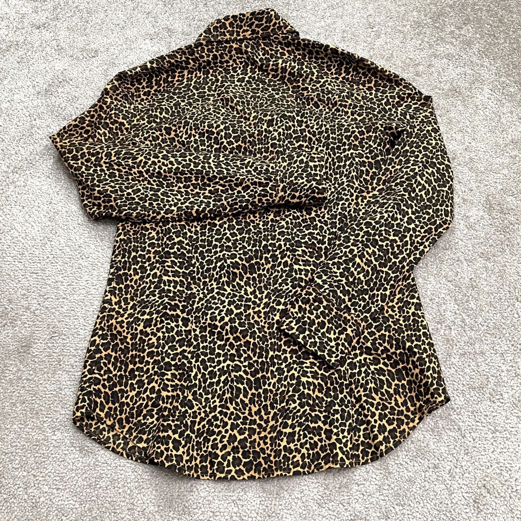 J.Crew VINTAGE J. Crew Leopard Button Down Shirt Womens XXS Brown Animal Print Long Sleeve Top Size XXS / US 00 / IT 34 - 2 Thumbnail