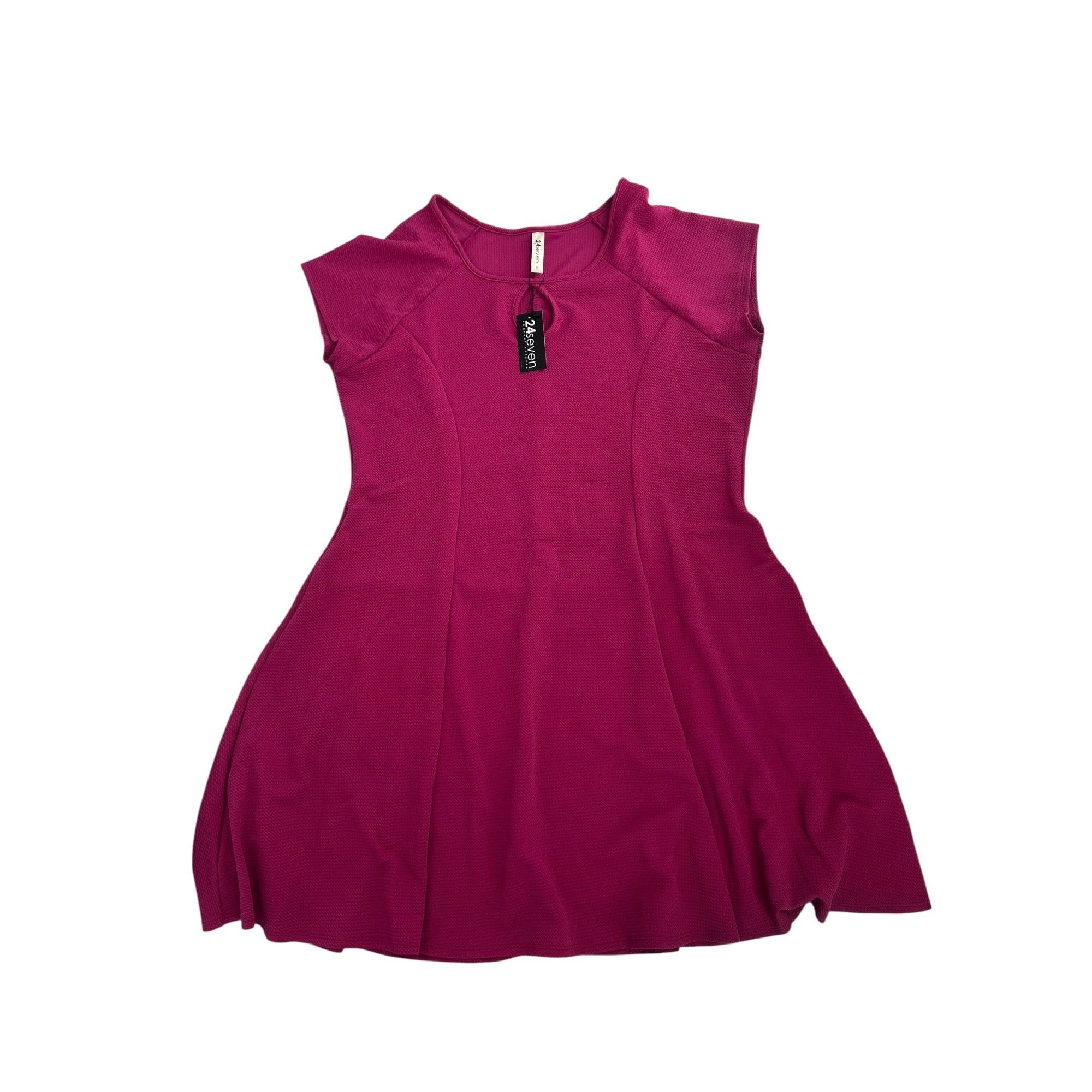 Other 24Seven Dress - Fuchsia Pink Textured Skater NWT - Plus 3X Size 3XL / US 20-22 - 4 Thumbnail
