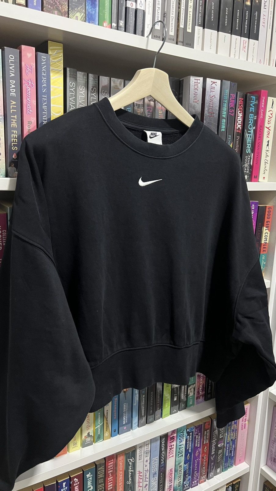 Nike Nike Centre Swoosh Crop Top Sweatshirt Size US L / EU 52-54 / 3 - 2 Thumbnail